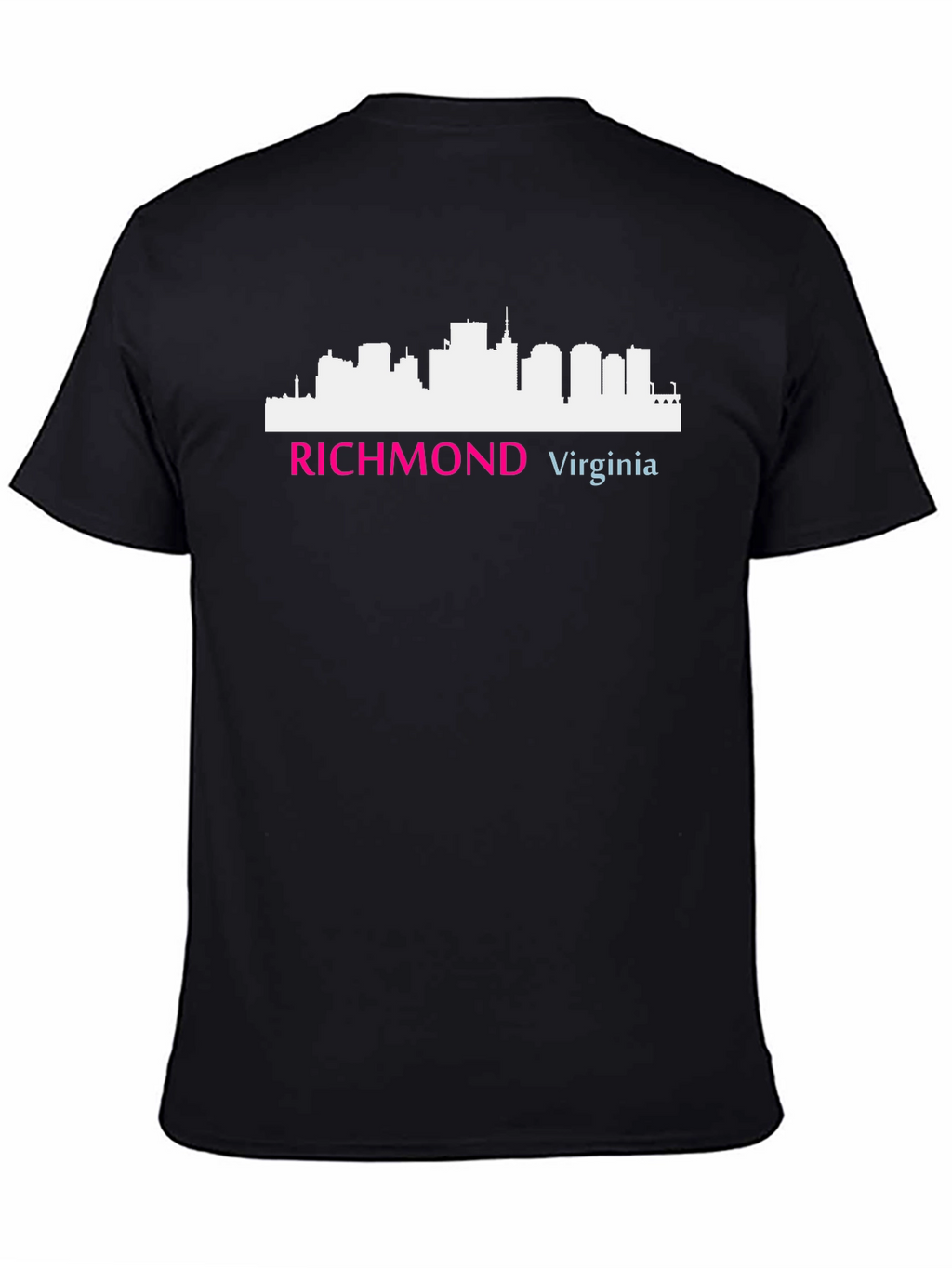 Camiseta Negra Richmond Virginia Skyline