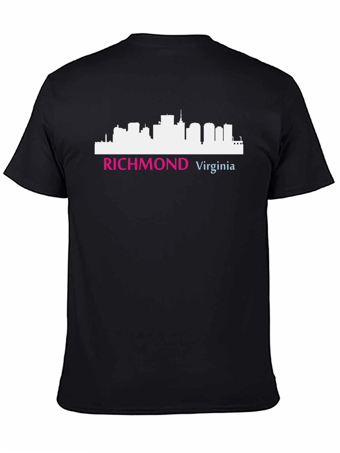 Camiseta Negra Richmond Virginia Skyline