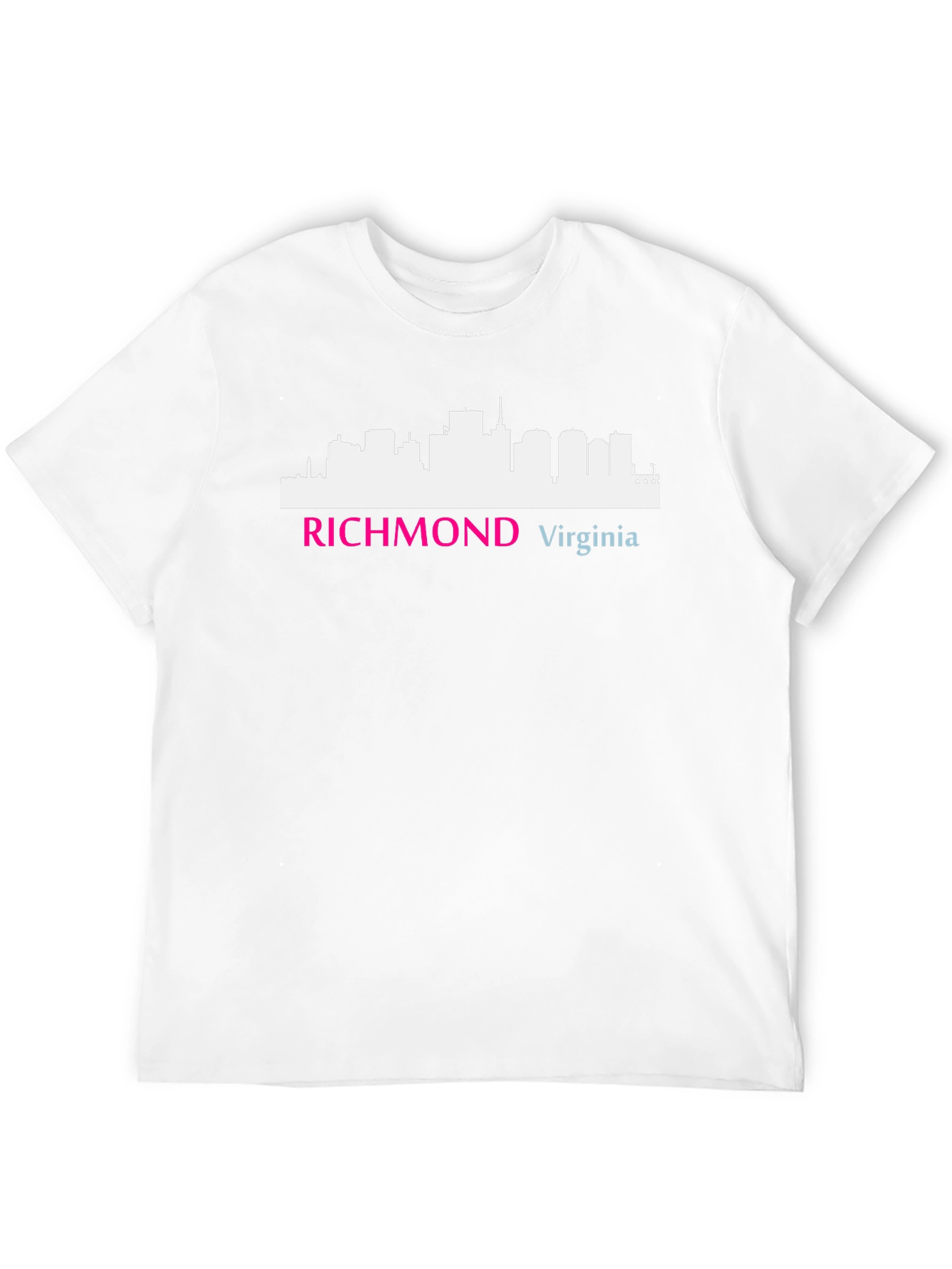 Camiseta Negra Richmond Virginia Skyline