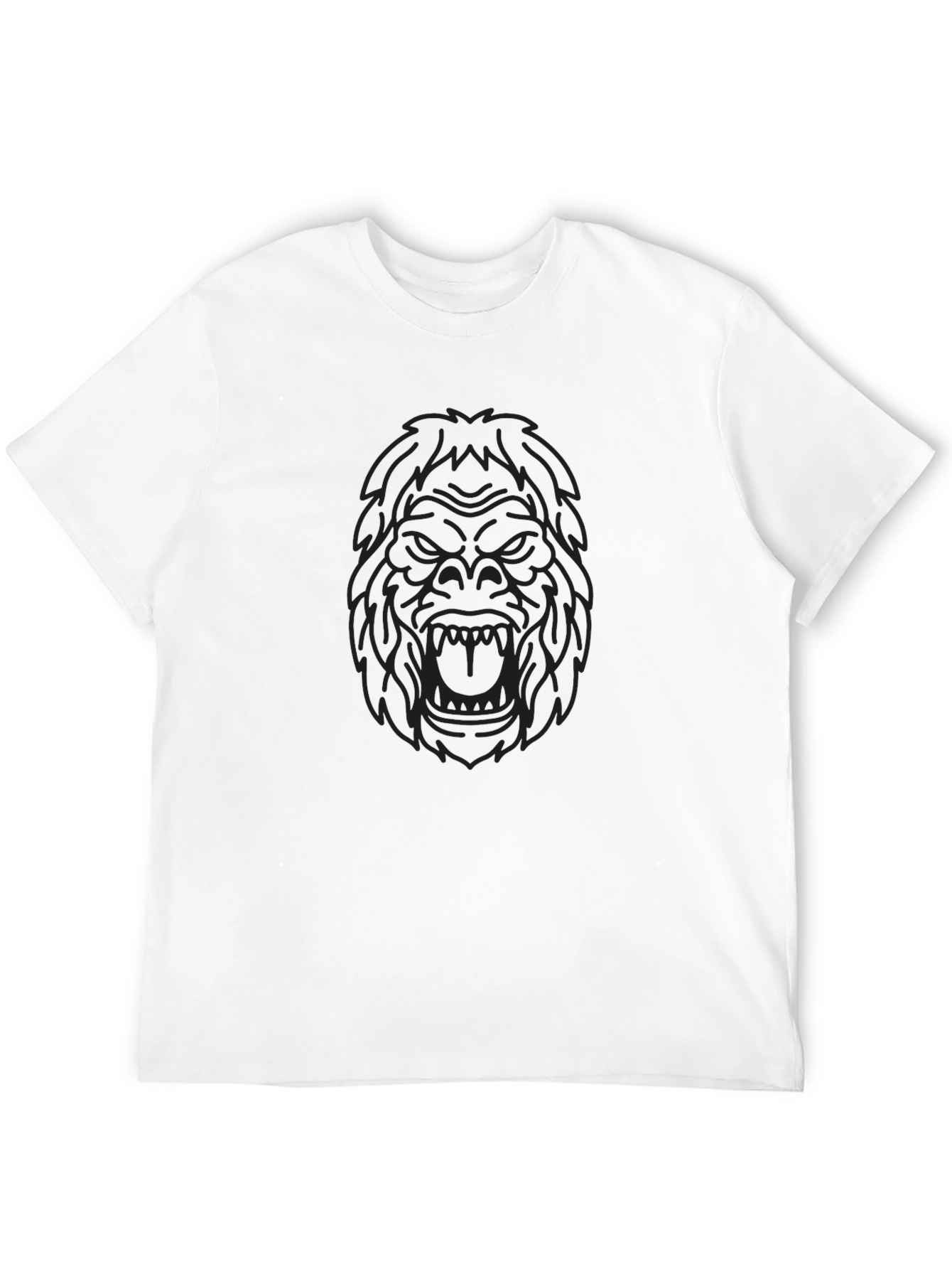 Camiseta Negra con Diseño de Gorila