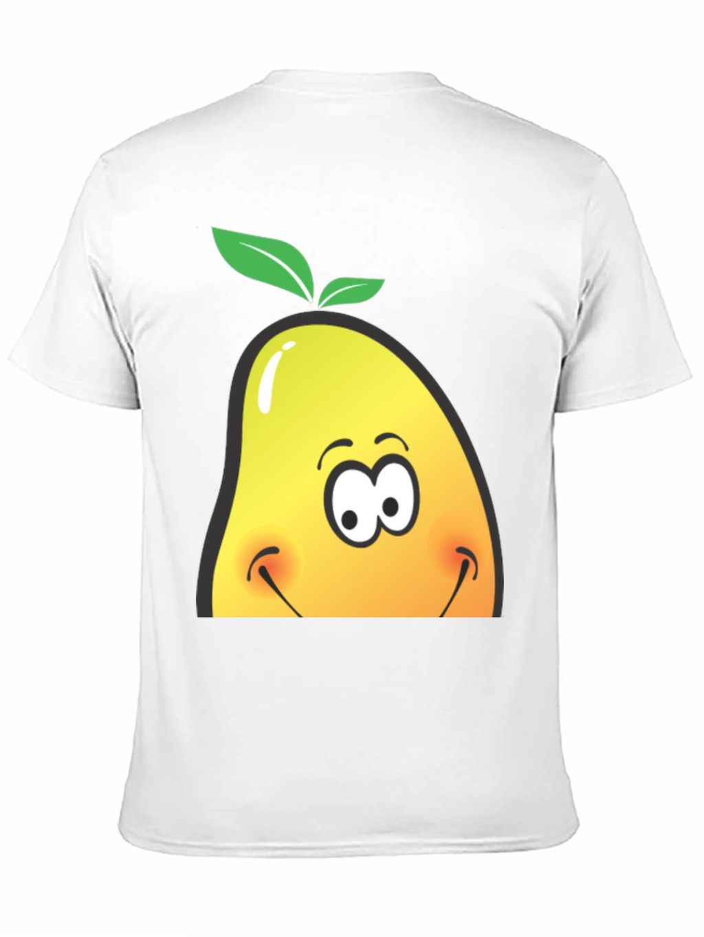 Camiseta Negra con Diseño de Mango Sonriente