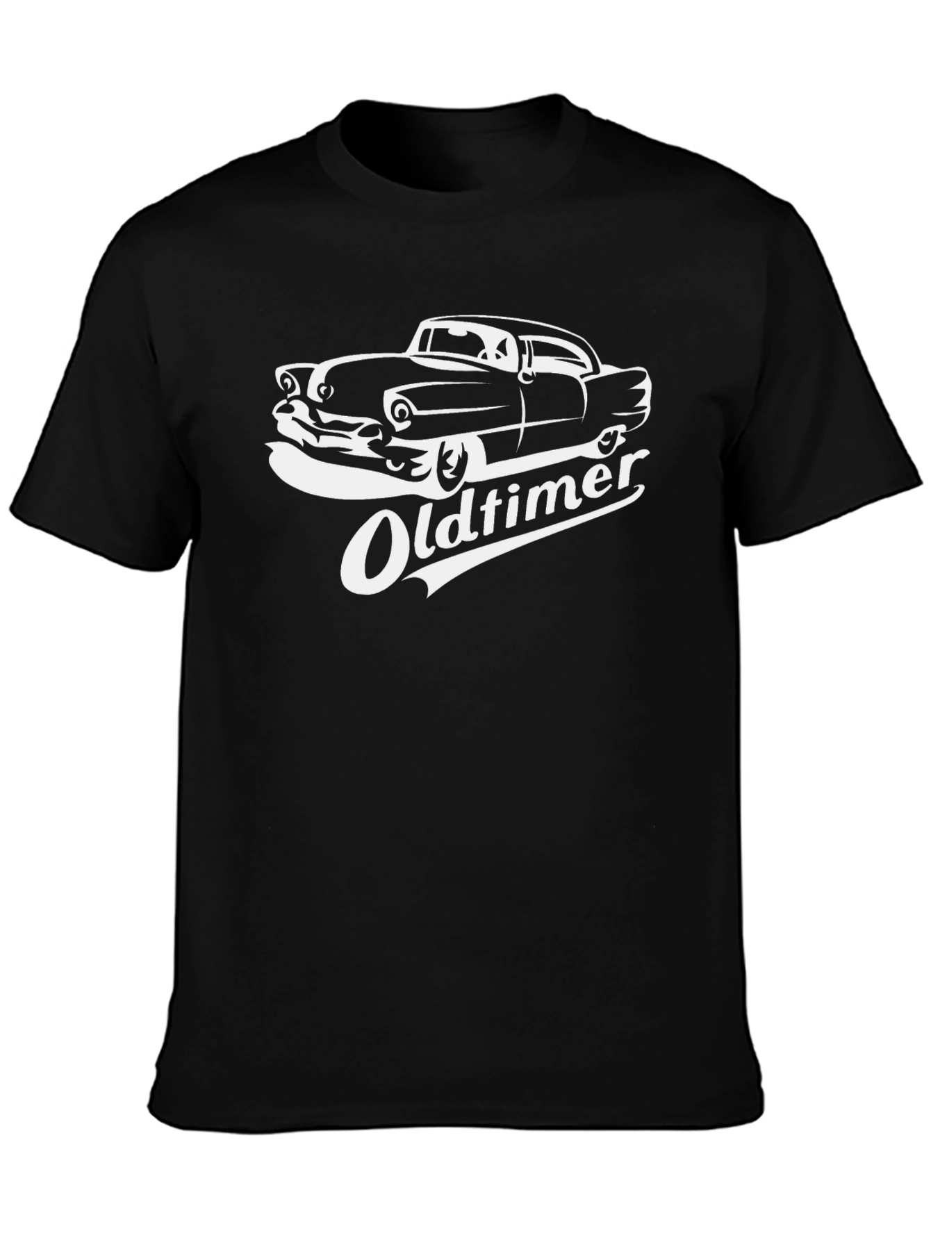 Camiseta Negra Clásica Oldtimer Coche Antiguo