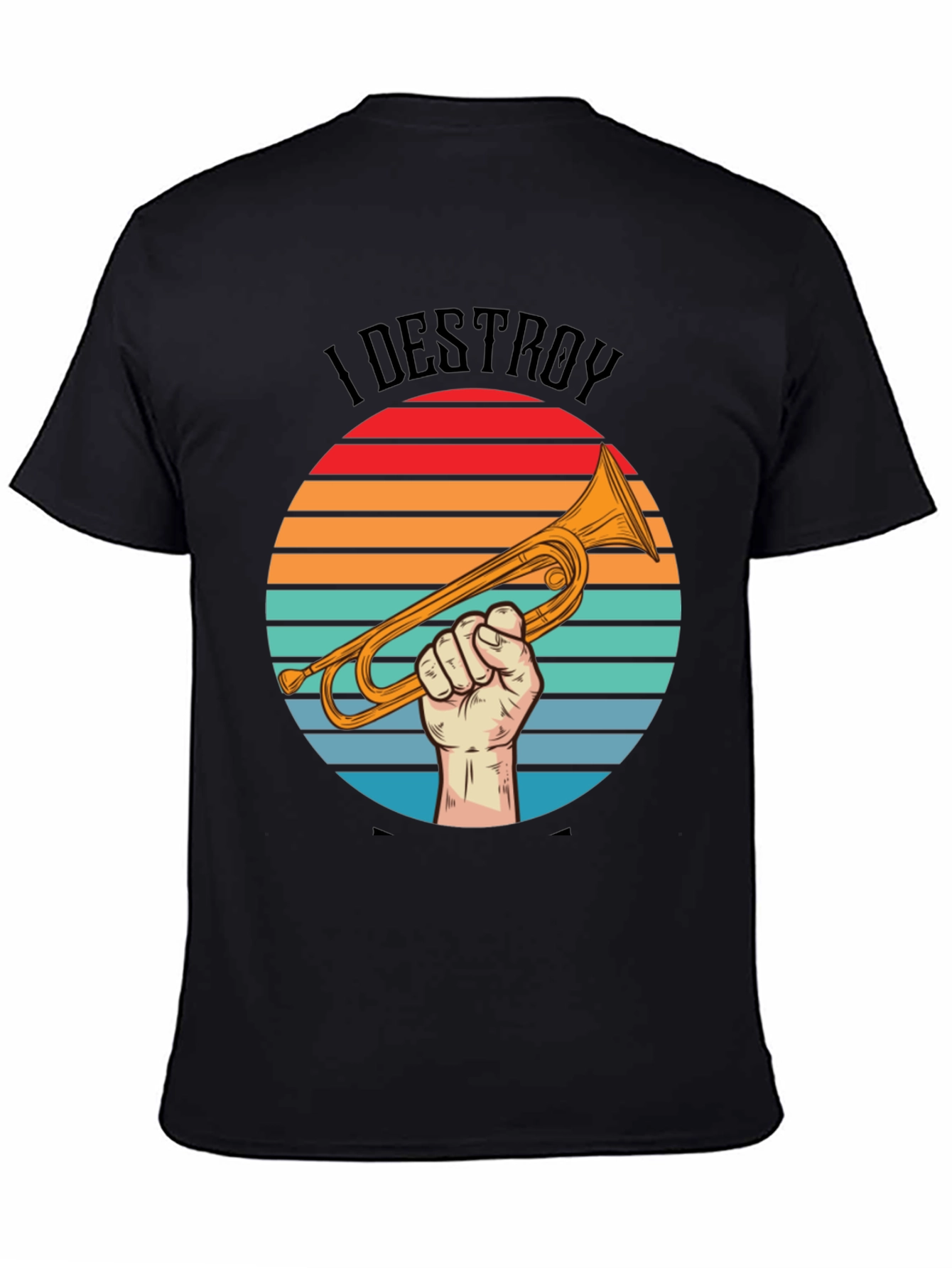 Camiseta I Destroy Música Trompeta Retro