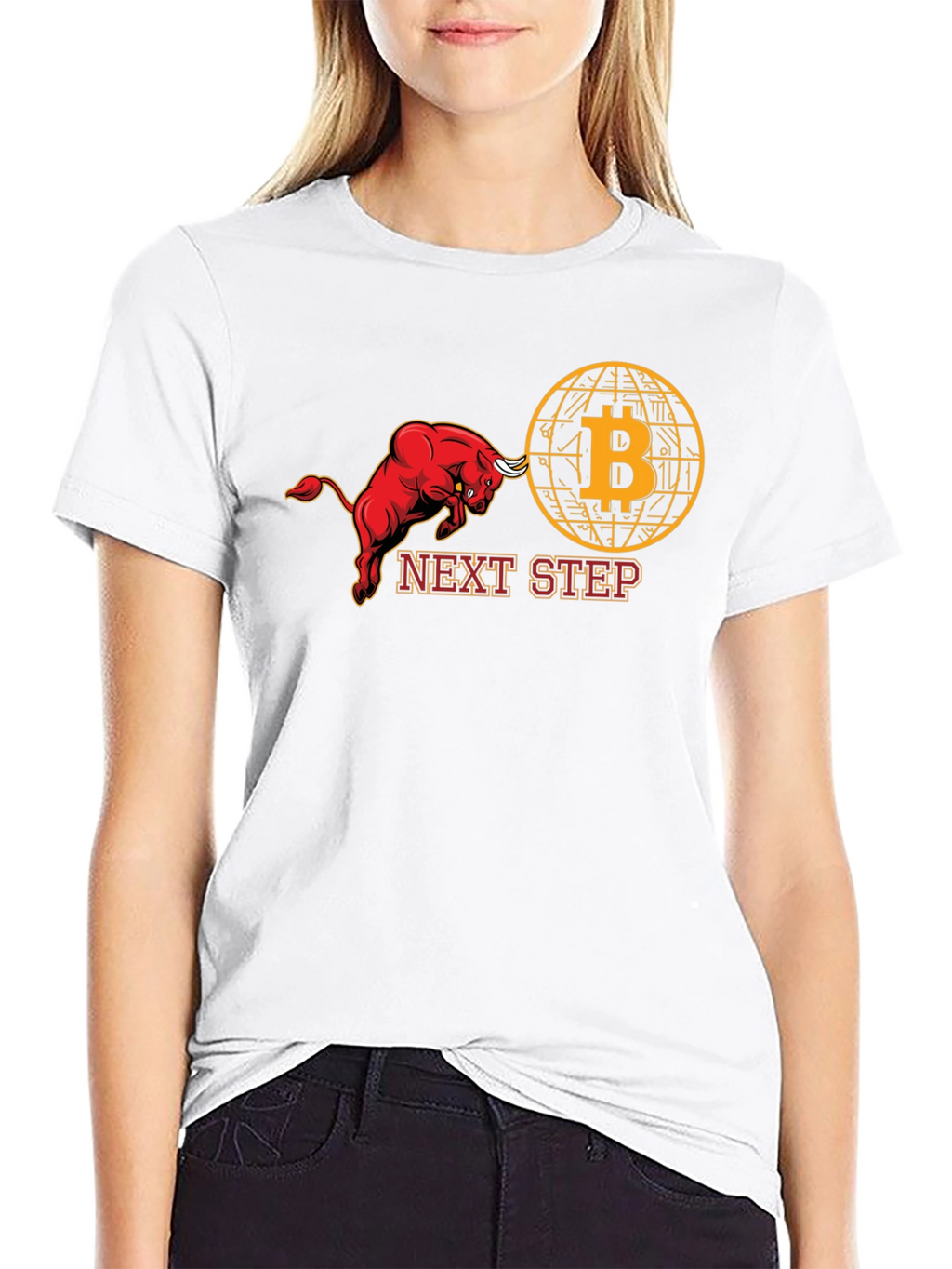 Camiseta Negra Bitcoin Next Step