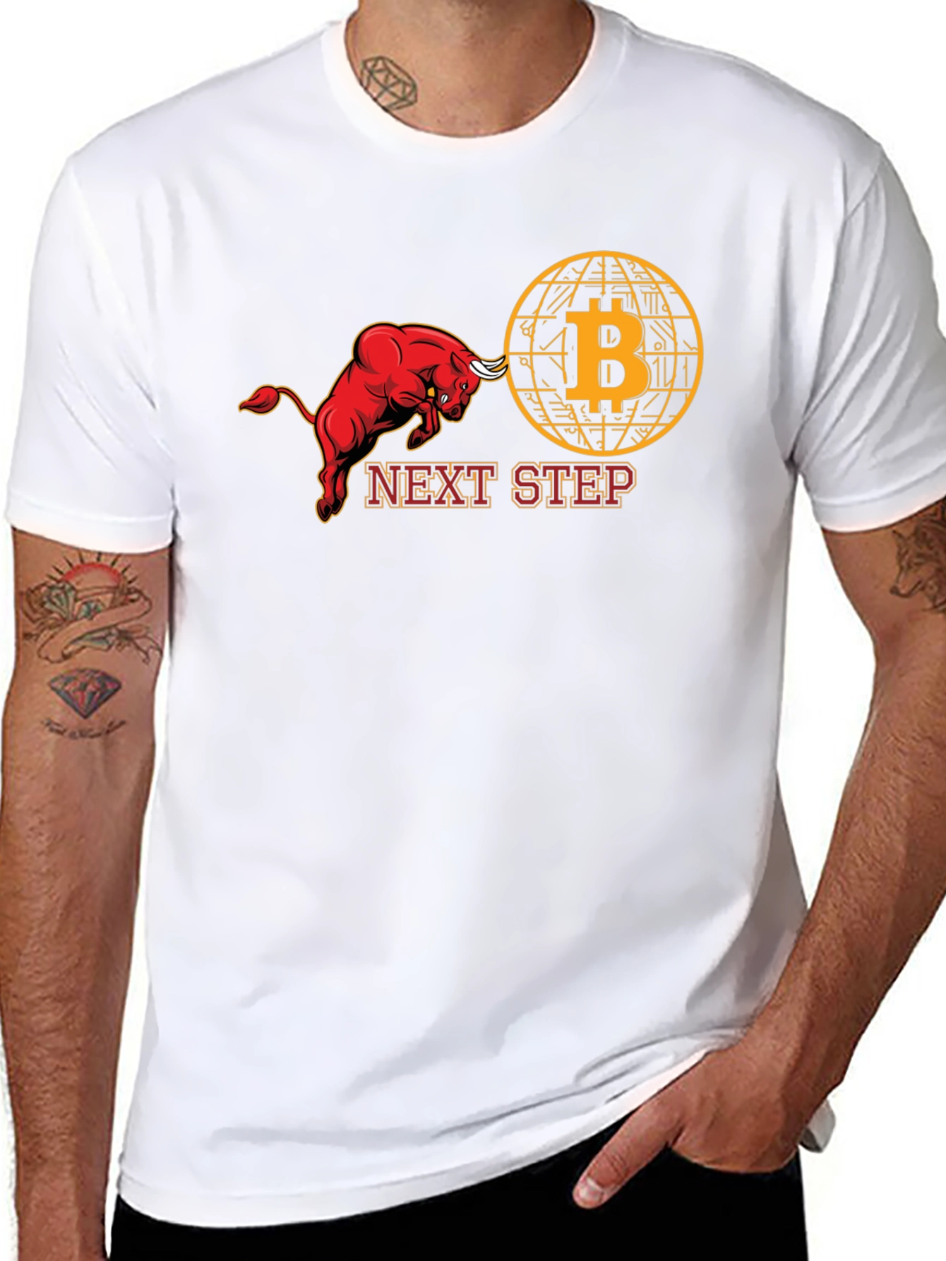 Camiseta Negra Bitcoin Next Step