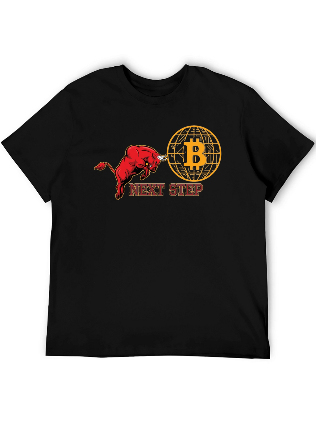 Camiseta Negra Bitcoin Next Step