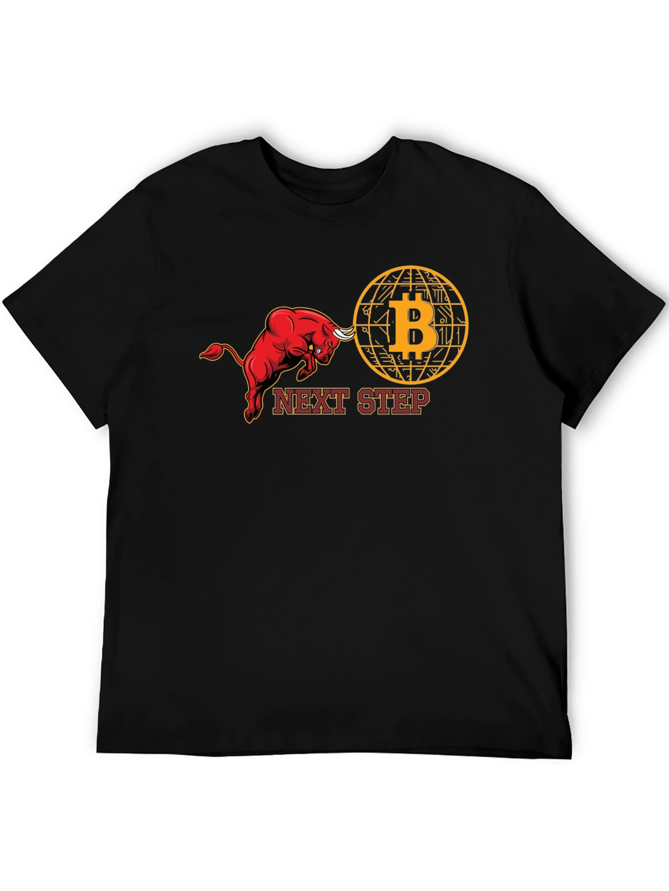 Camiseta Negra Bitcoin Next Step