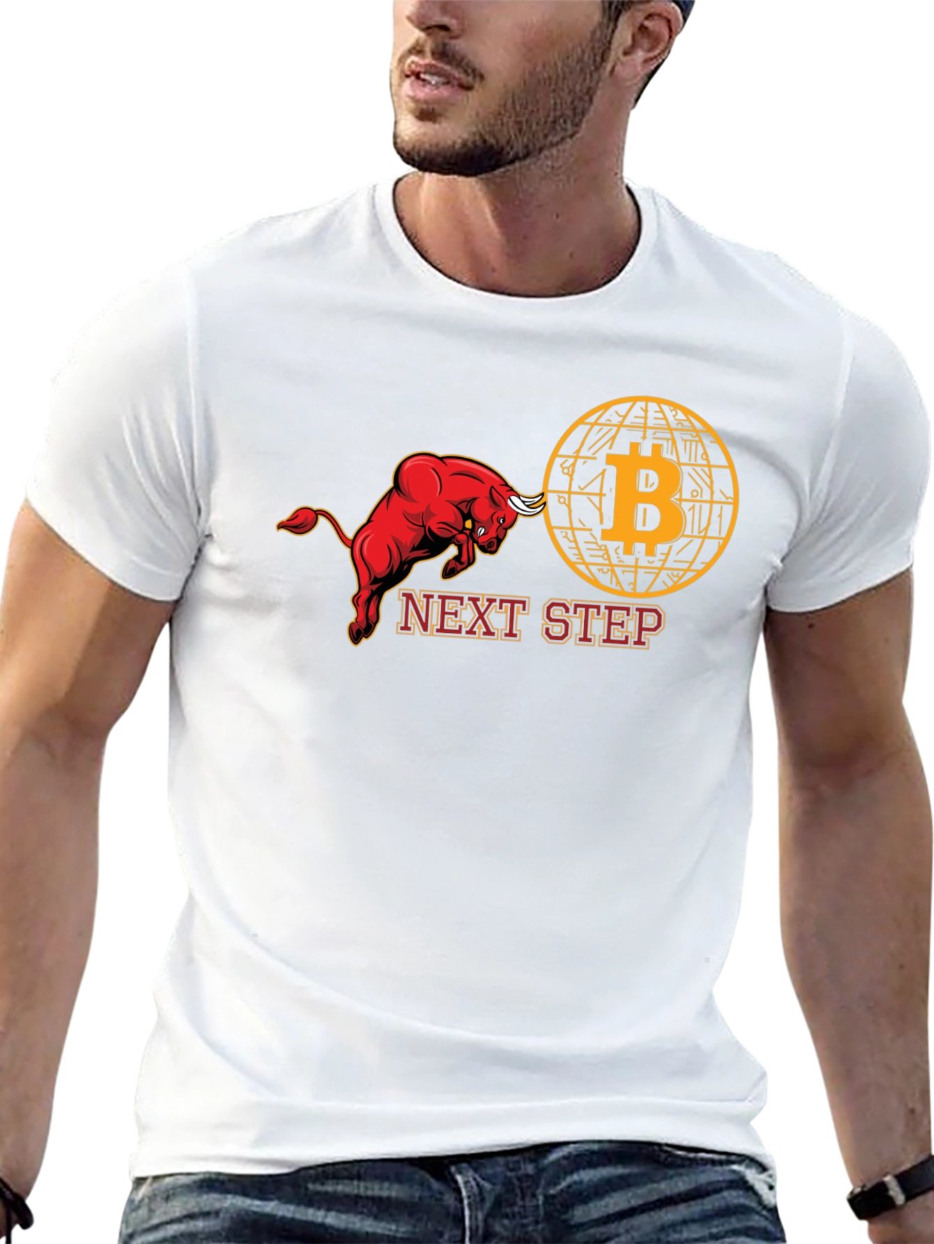 Camiseta Negra Bitcoin Next Step