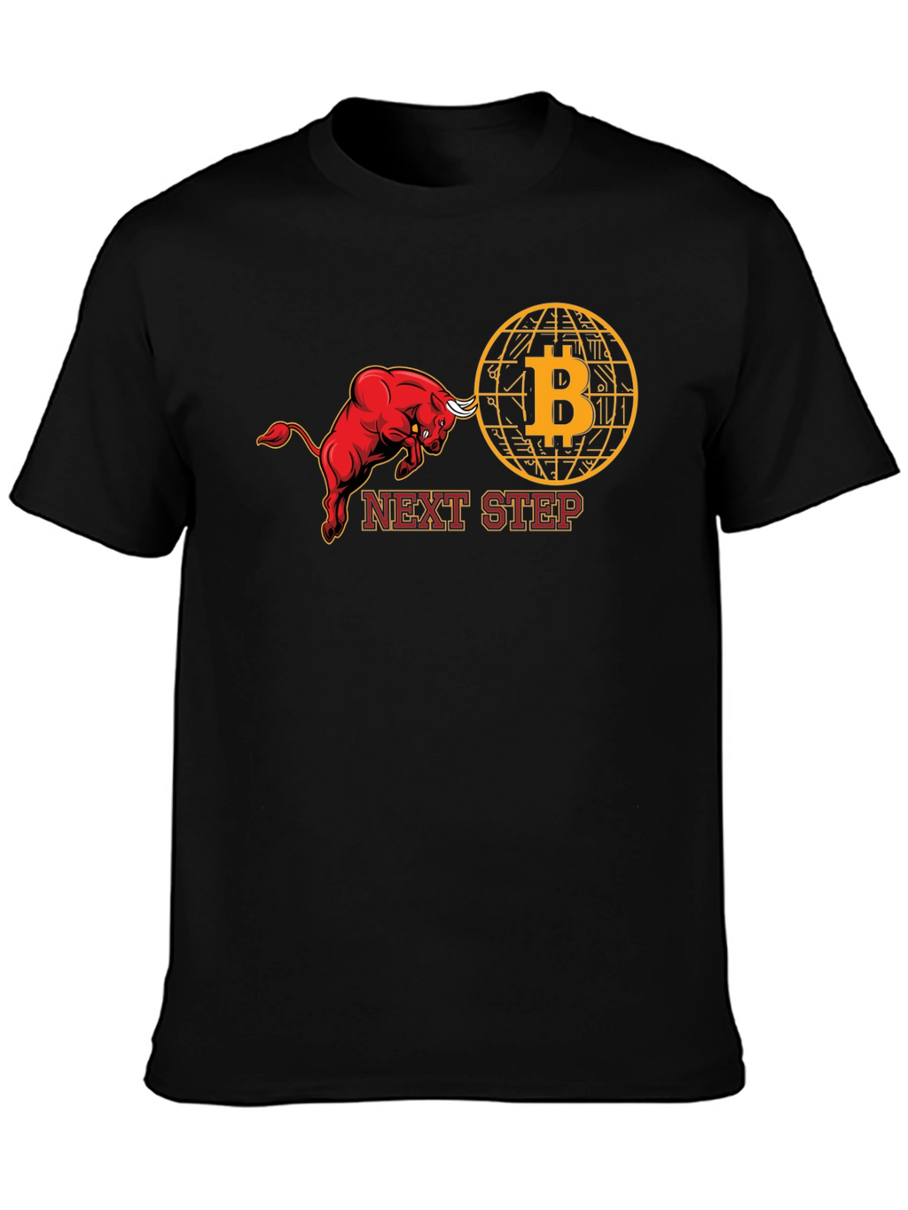 Camiseta Negra Bitcoin Next Step