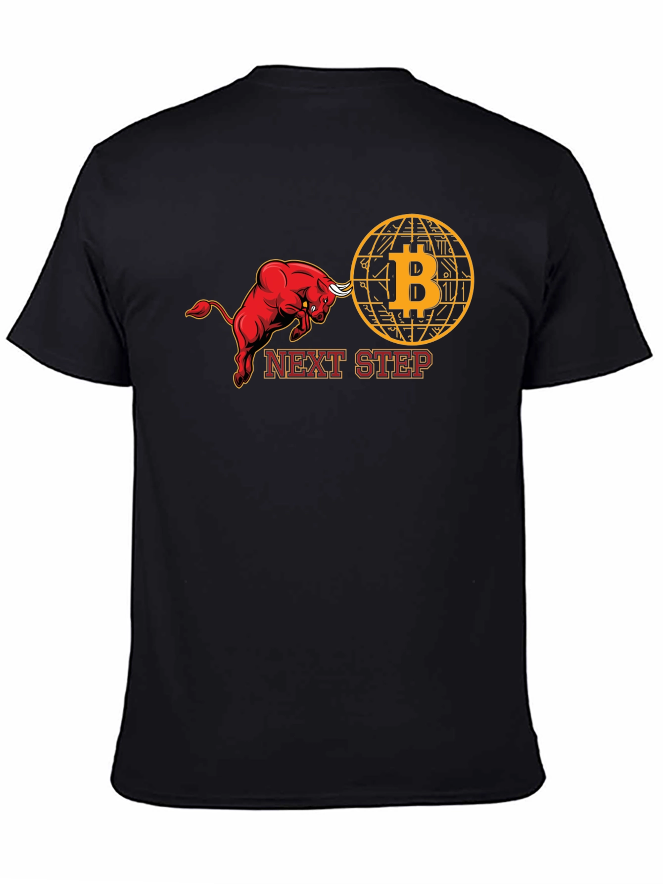 Camiseta Negra Bitcoin Next Step