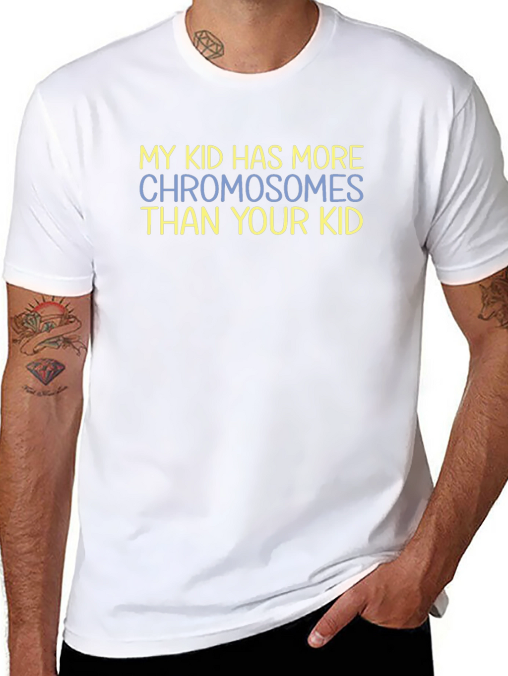 Camiseta Hombre: Mi hijo tiene más cromosomas
