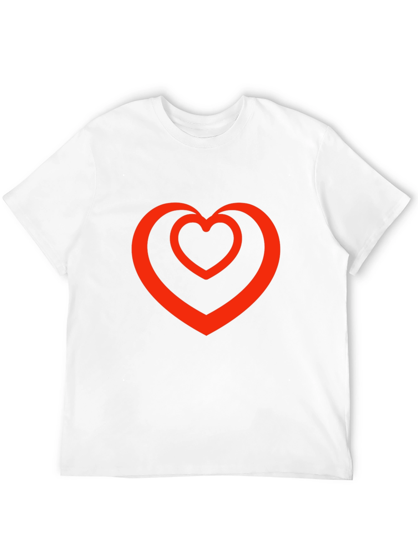 Camiseta Negra con Diseño de Corazón Rojo
