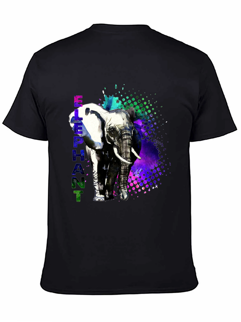 Camiseta Hombre Diseño Elefante Acuarela