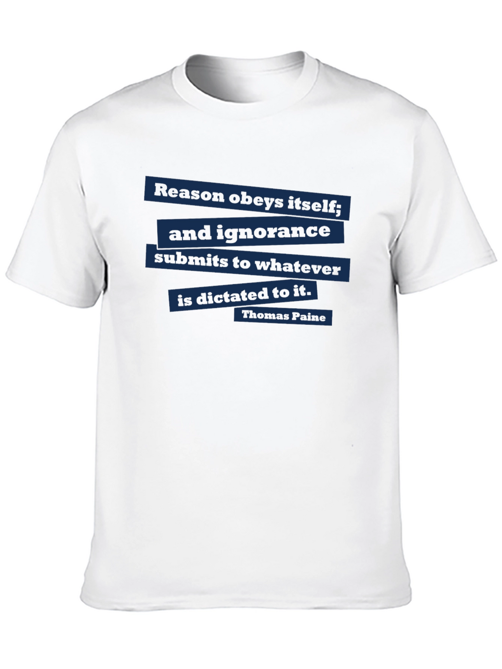 Camiseta Negra con Cita de Thomas Paine