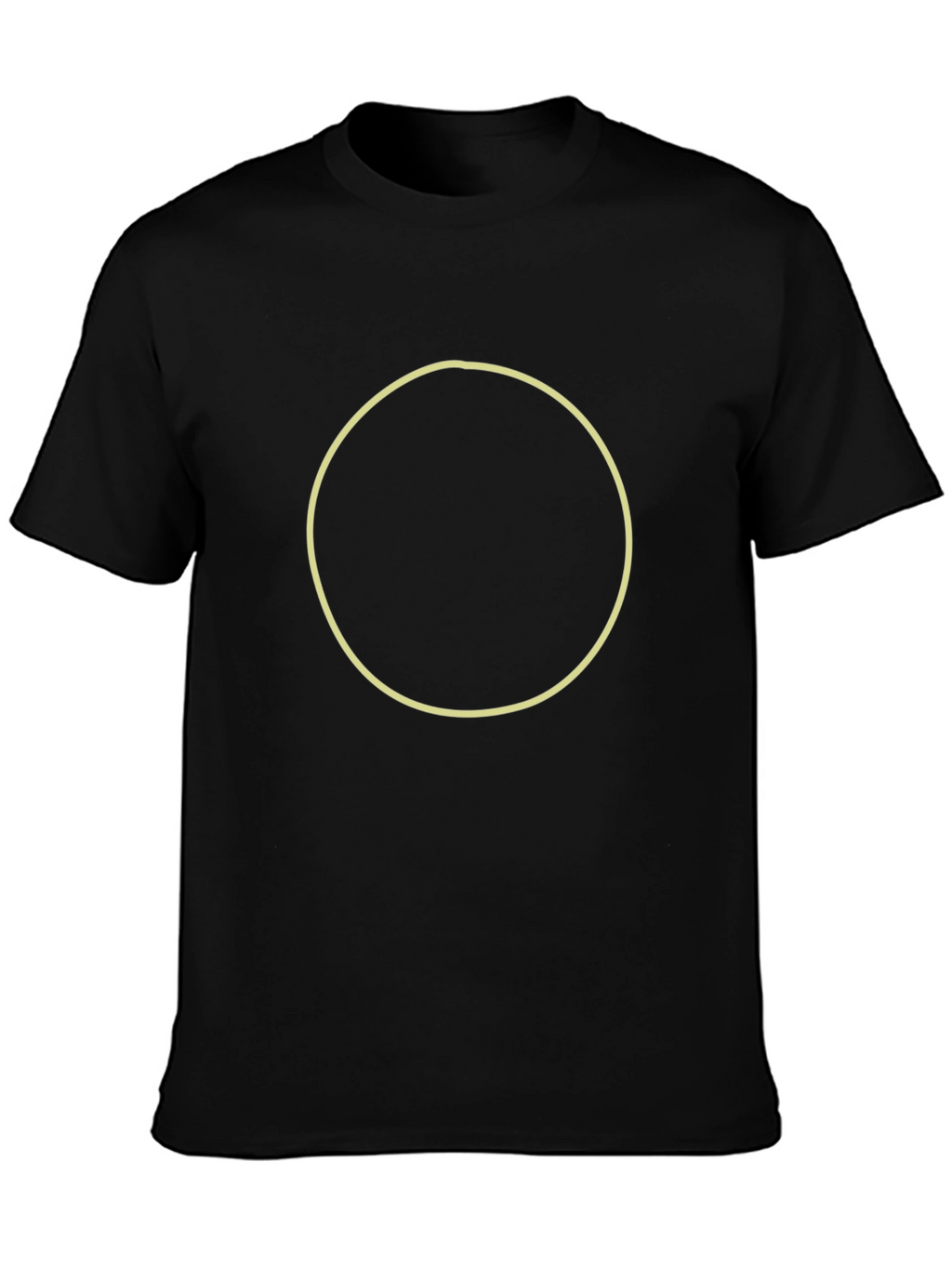 Camiseta Negra Casual con Diseño Circular