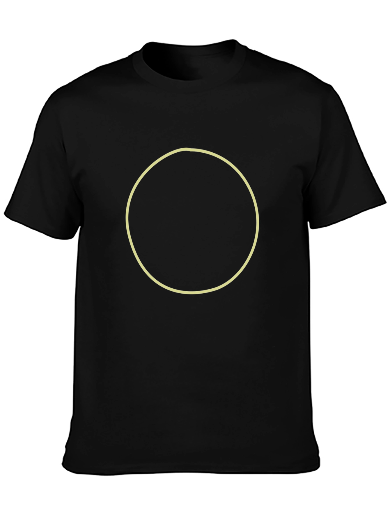 Camiseta Negra Casual con Diseño Circular