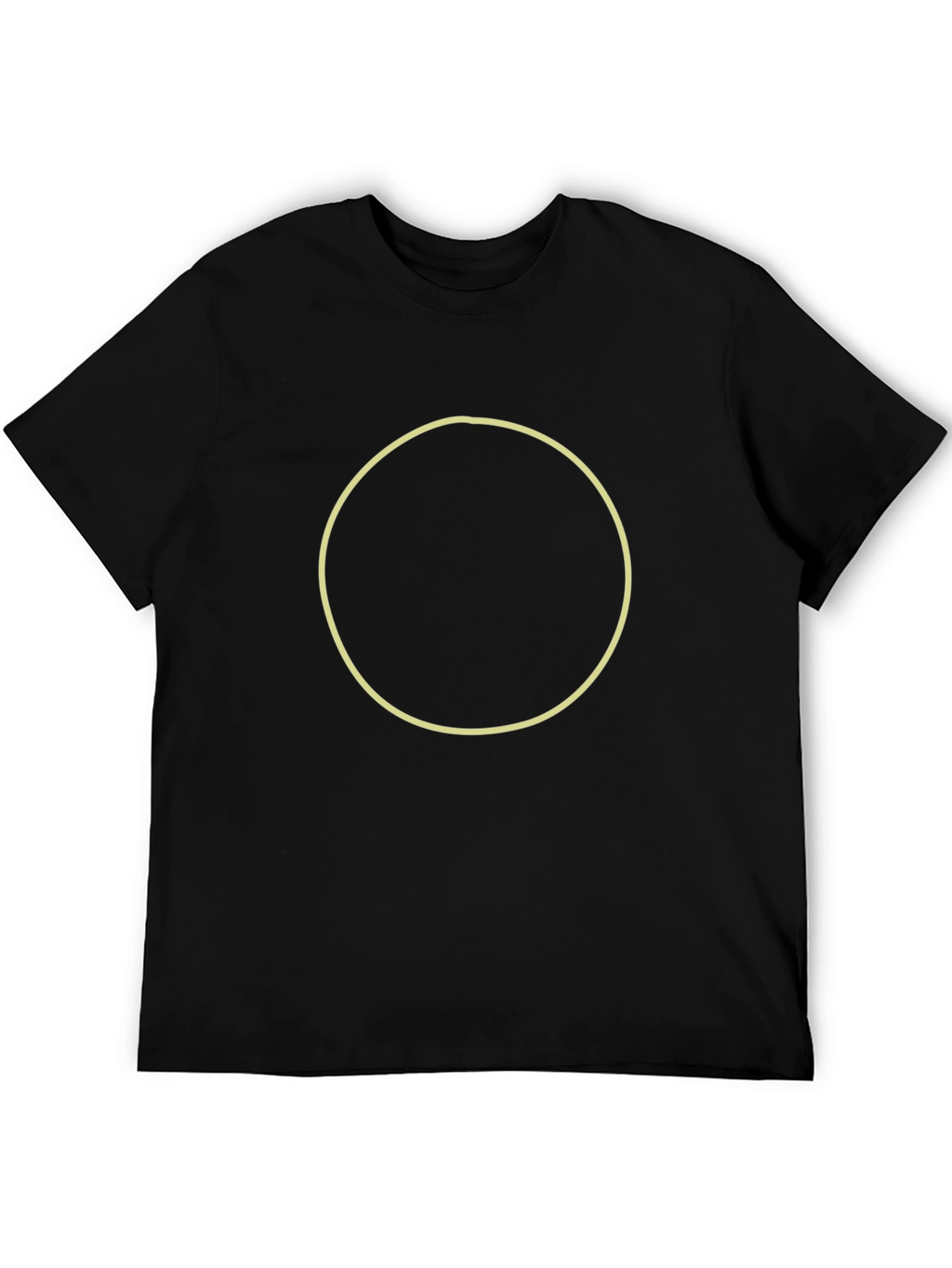 Camiseta Negra Casual con Diseño Circular