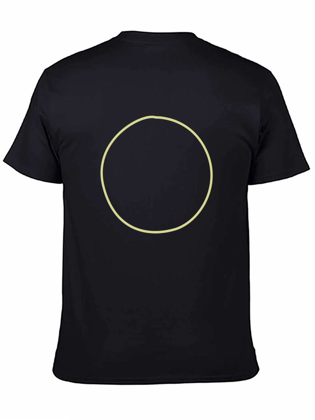 Camiseta Negra Casual con Diseño Circular