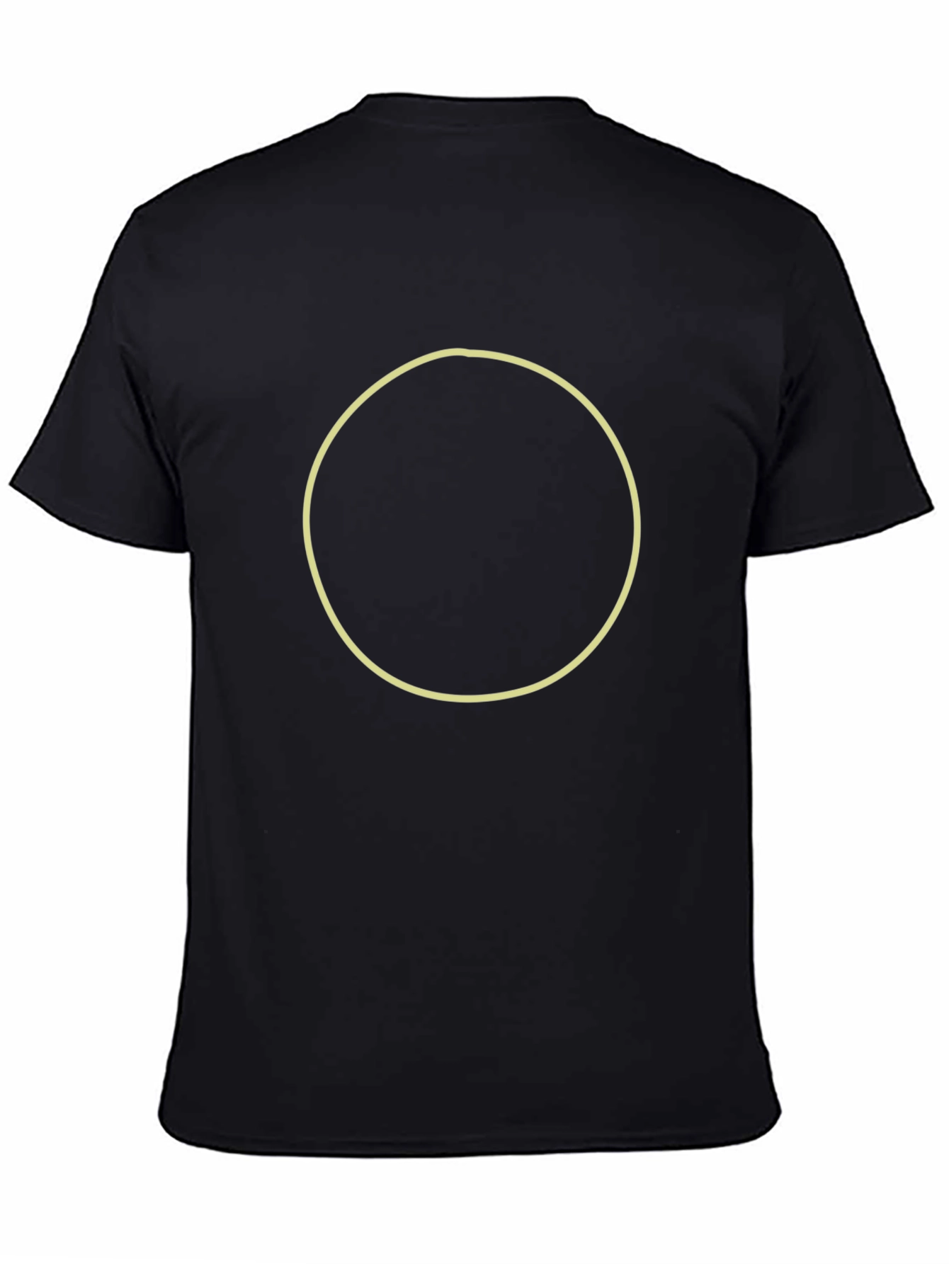 Camiseta Negra Casual con Diseño Circular