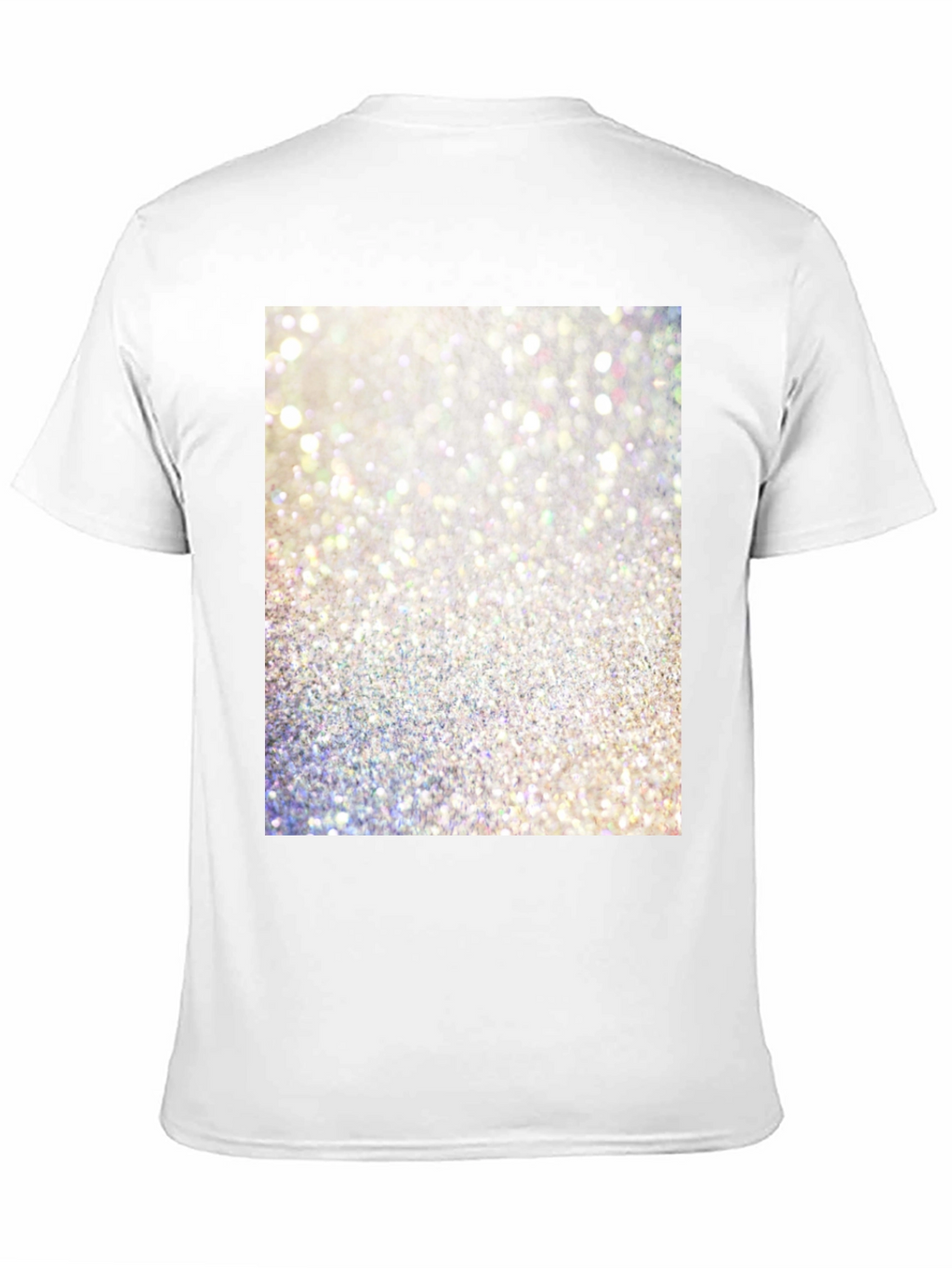 Camiseta Negra con Diseño Brillante Abstracto