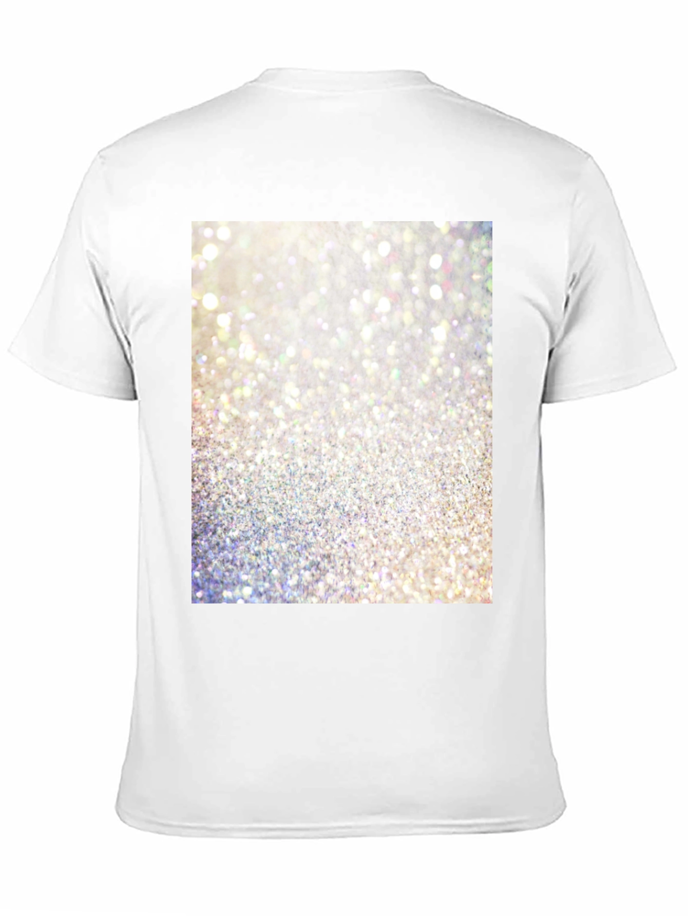 Camiseta Negra con Diseño Brillante Abstracto