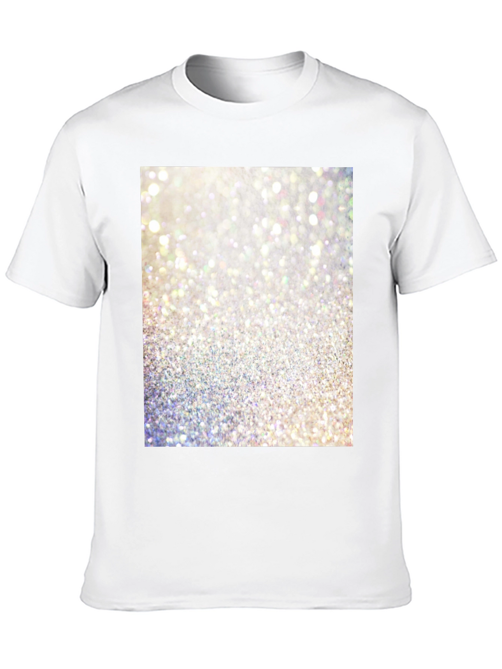 Camiseta Negra con Diseño Brillante Abstracto
