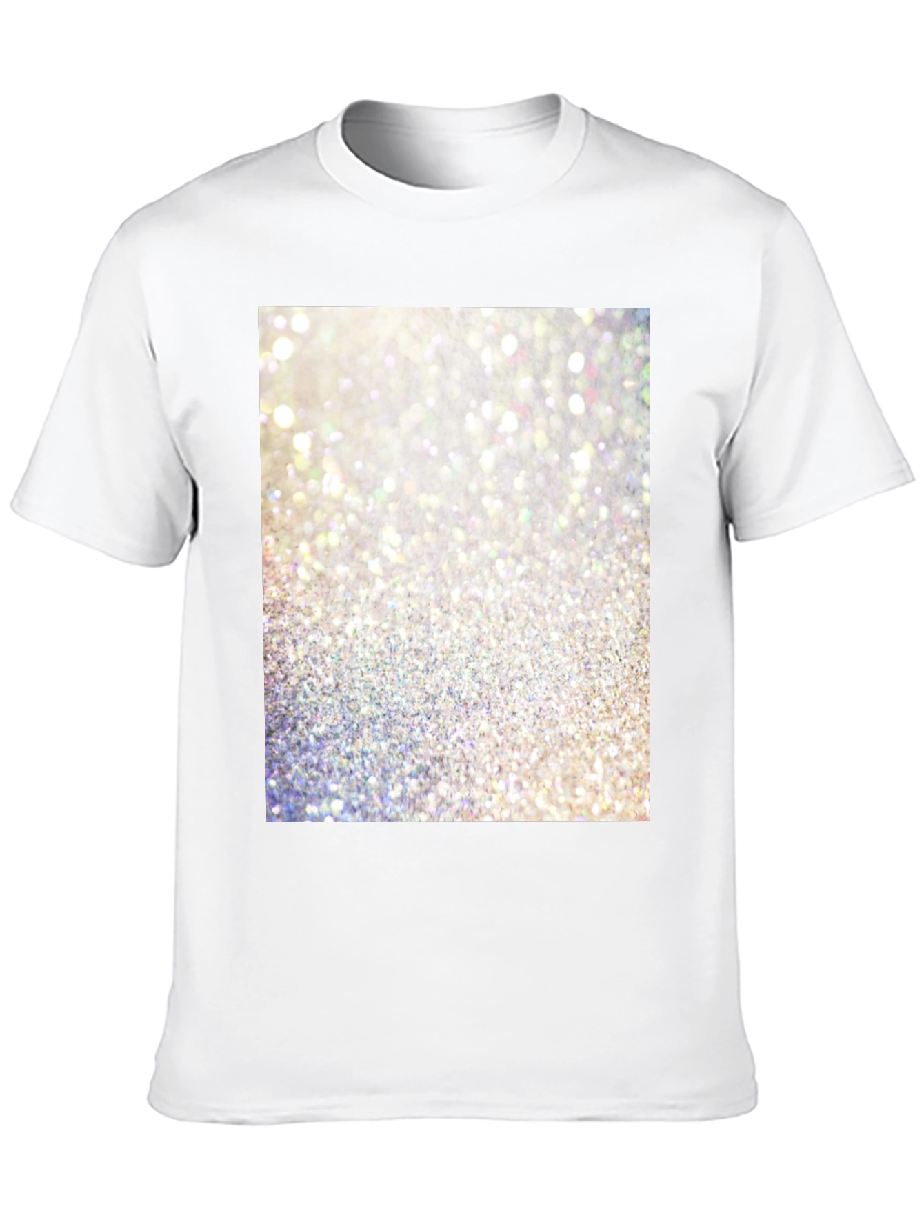 Camiseta Negra con Diseño Brillante Abstracto