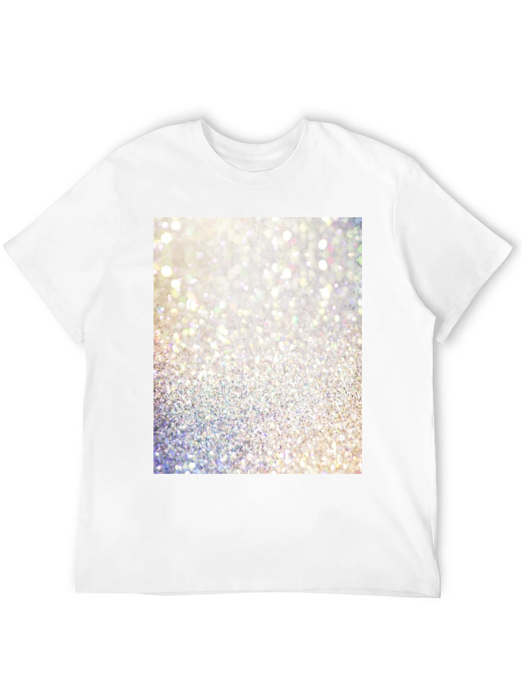 Camiseta Negra con Diseño Brillante Abstracto