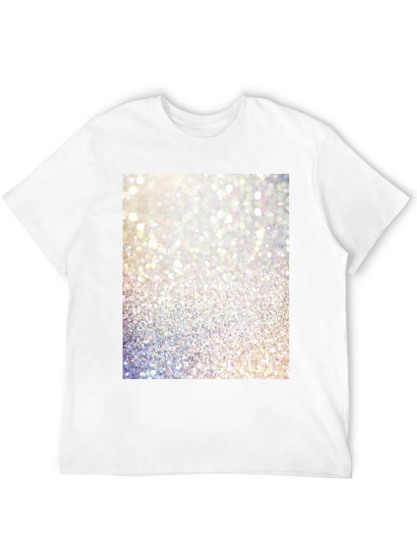 Camiseta Negra con Diseño Brillante Abstracto