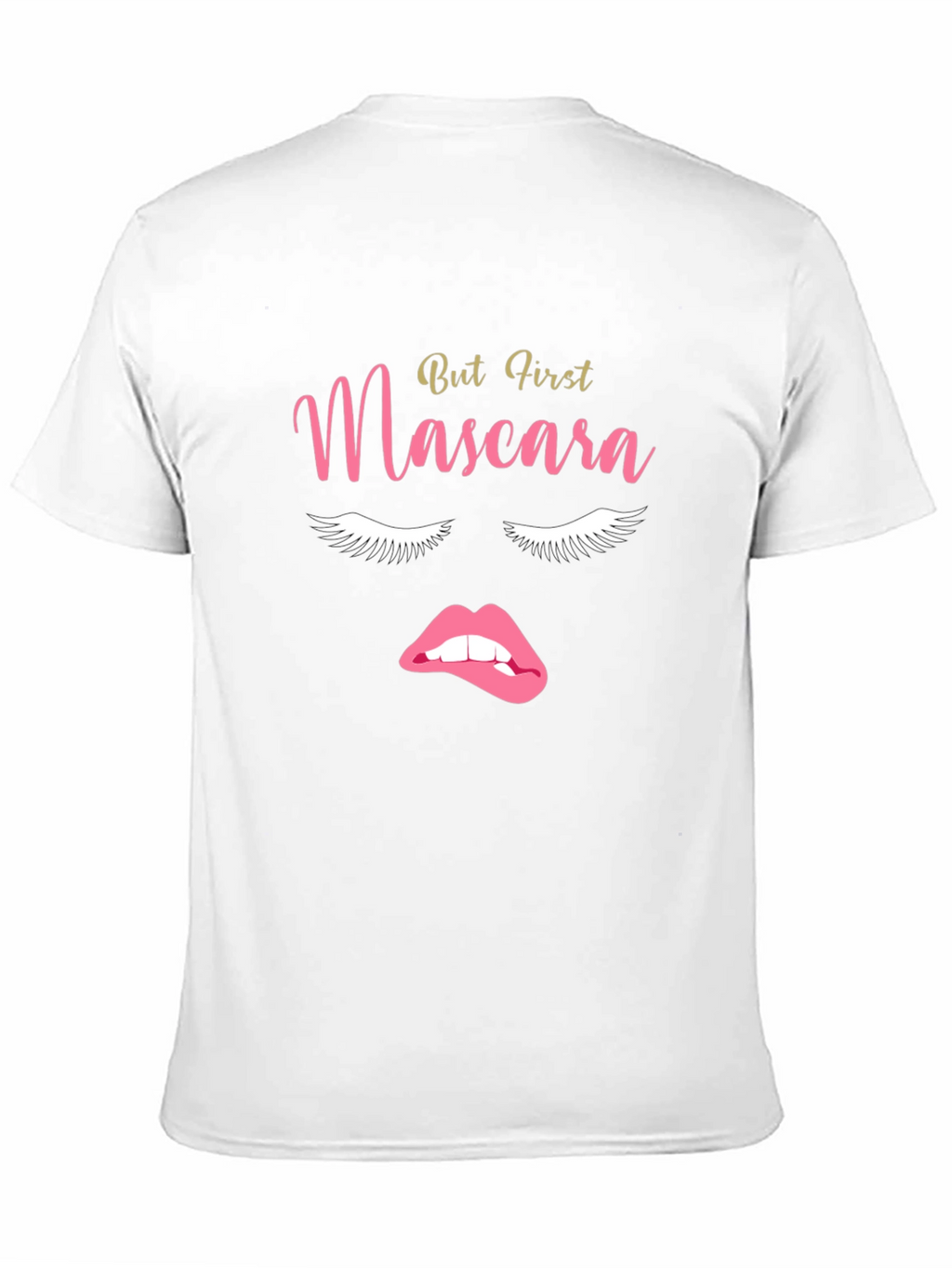 Camiseta Negra But First Mascara para Mujer