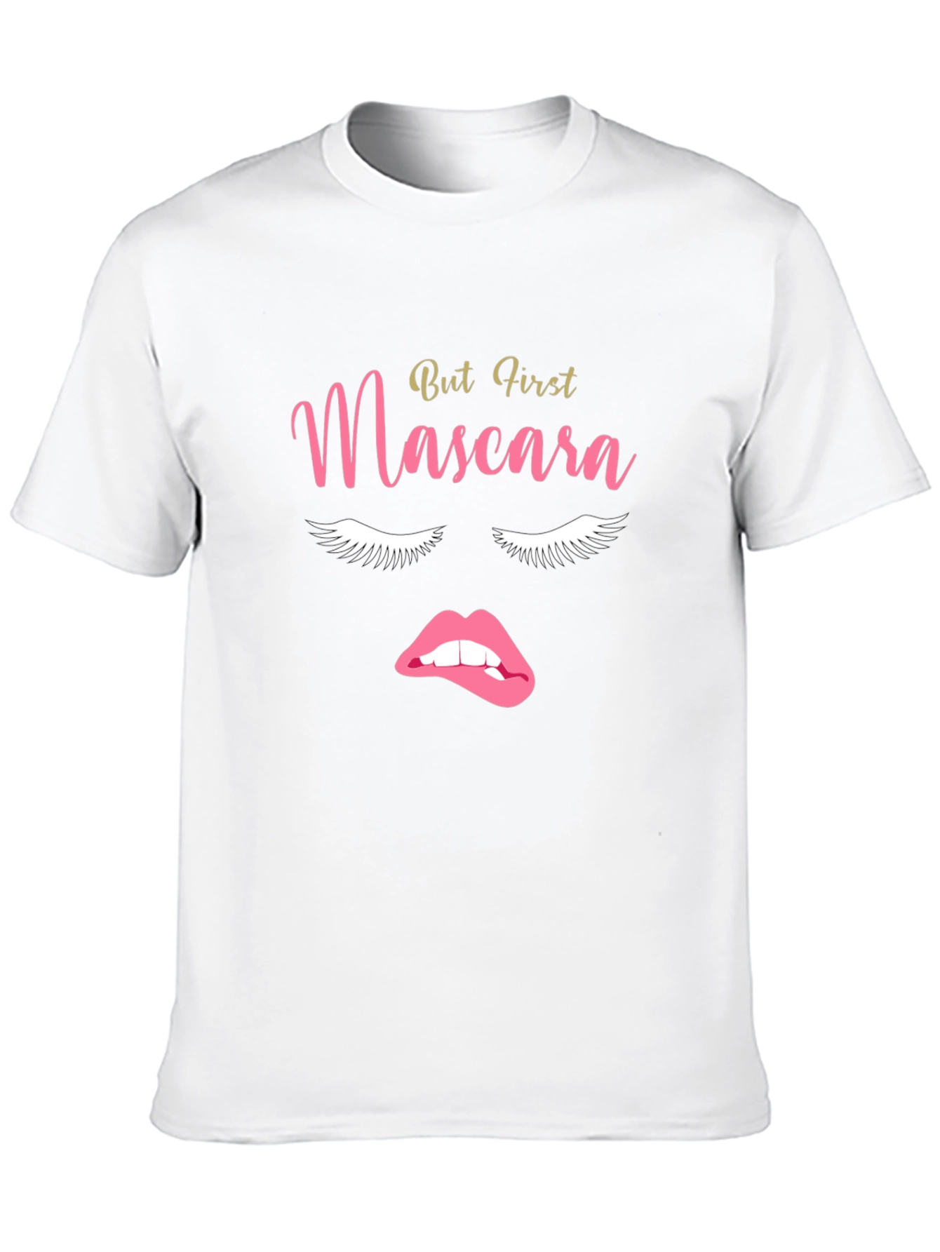 Camiseta Negra But First Mascara para Mujer