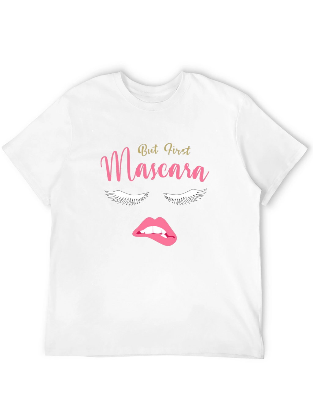 Camiseta Negra But First Mascara para Mujer