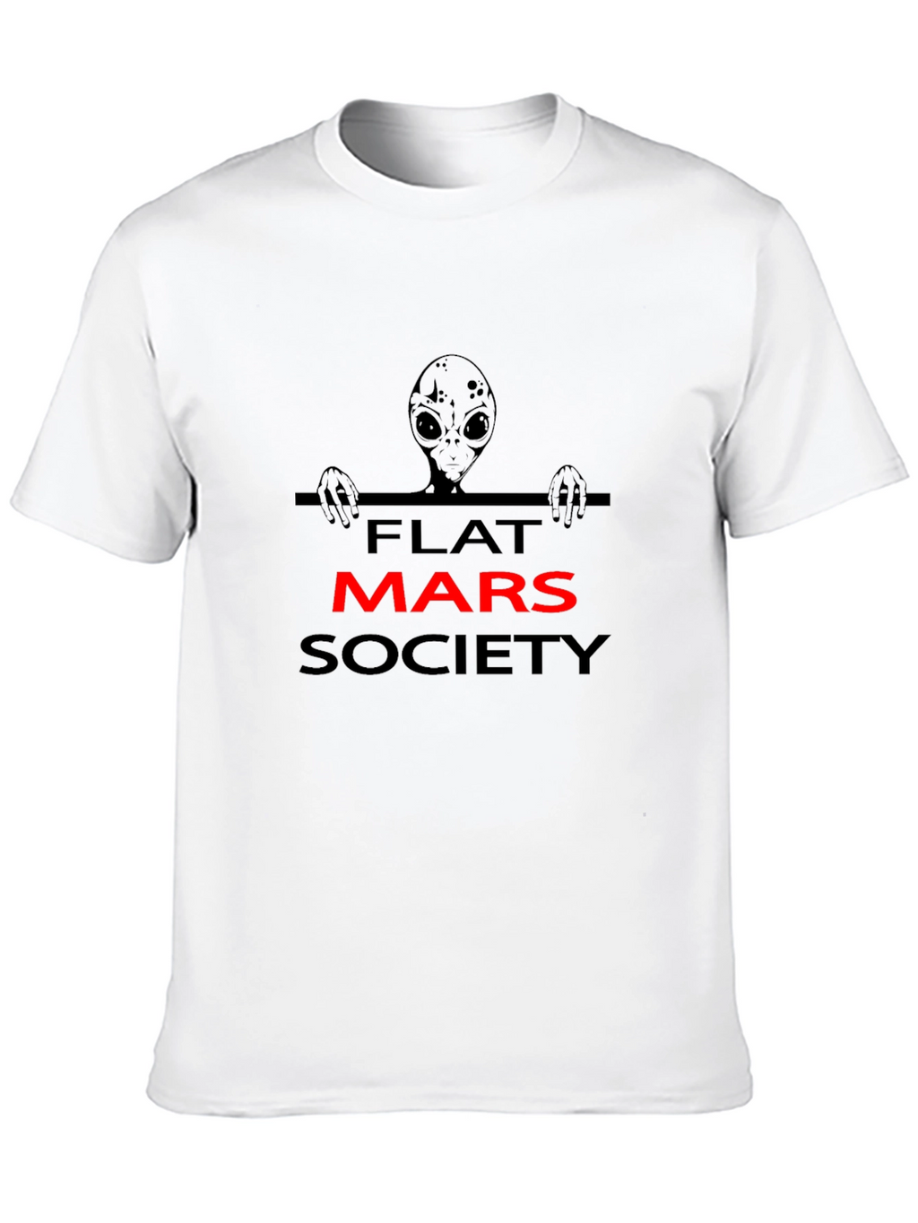 Camiseta Negra Alienígena Flat Mars Society