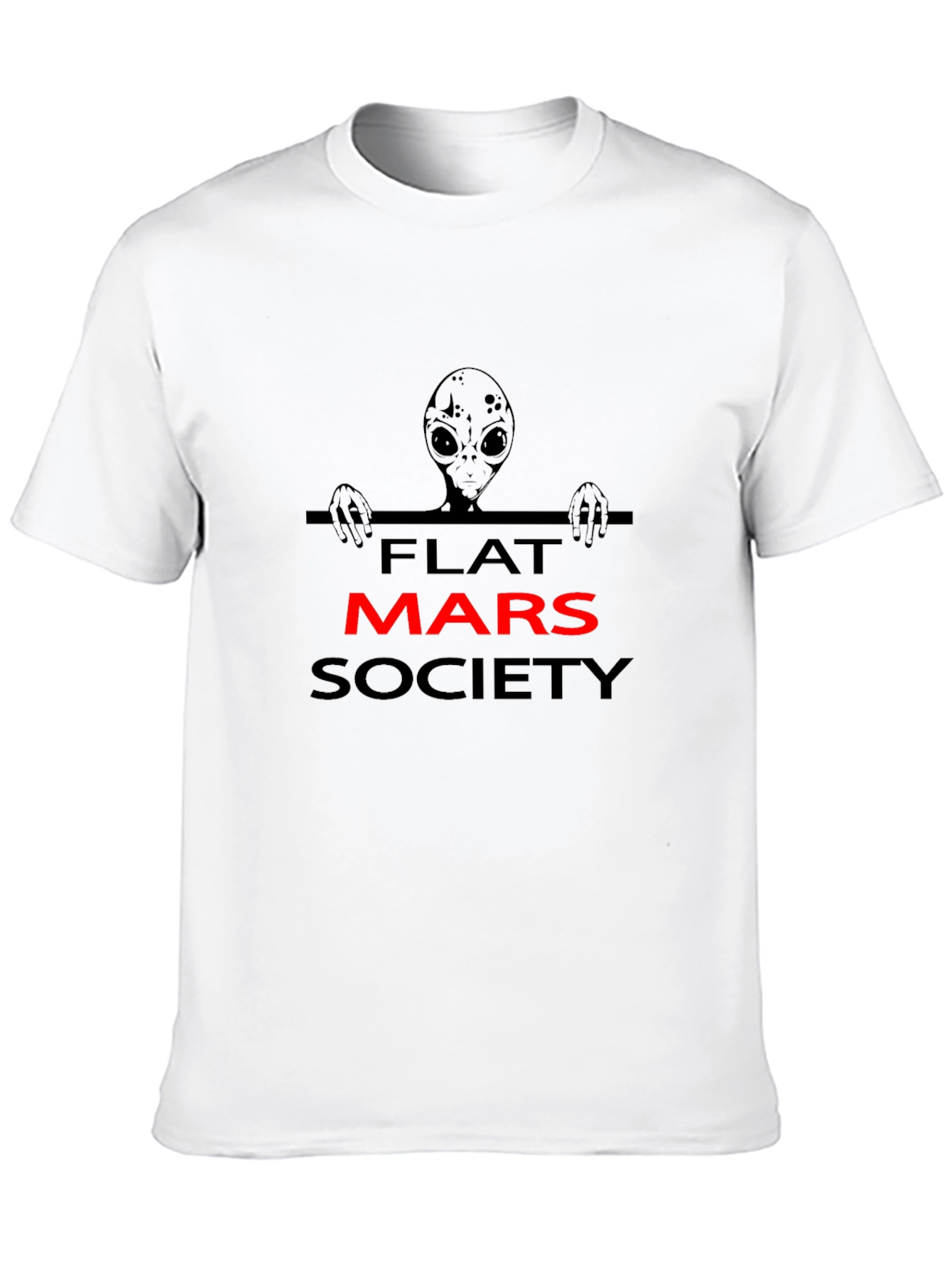 Camiseta Negra Alienígena Flat Mars Society
