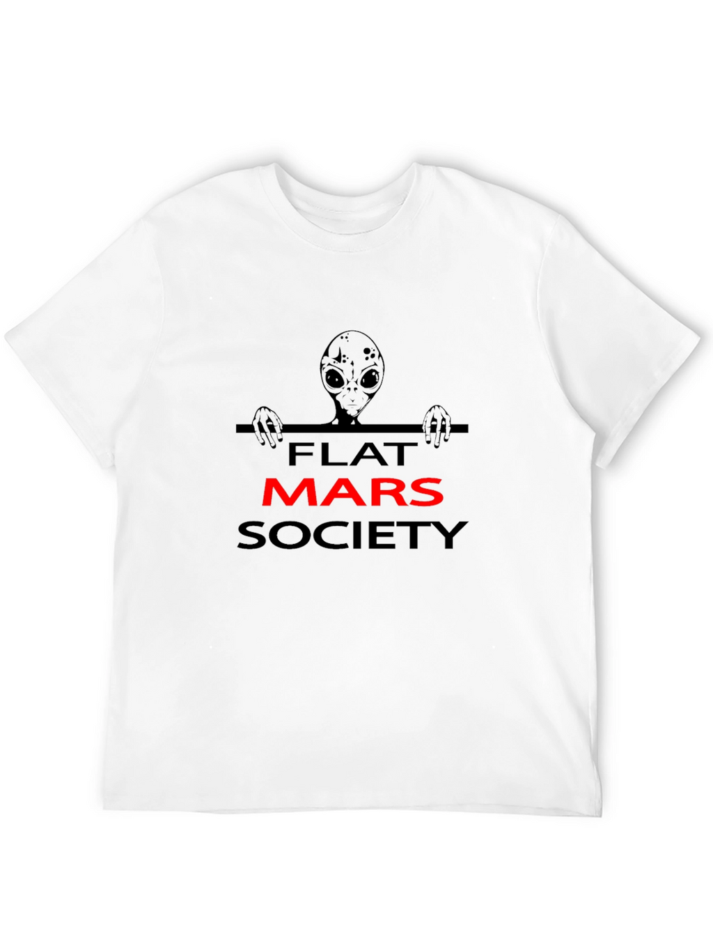 Camiseta Negra Alienígena Flat Mars Society
