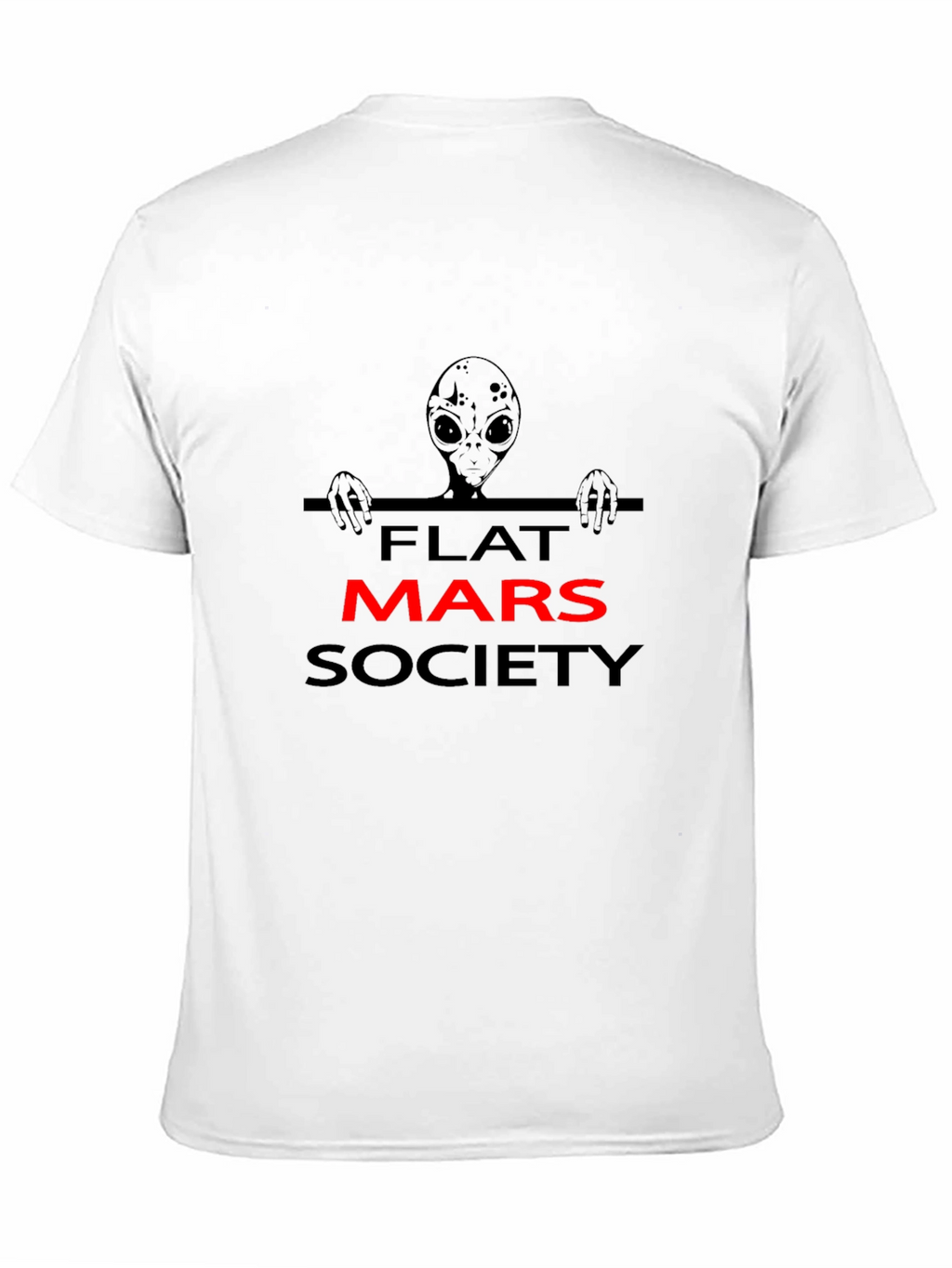Camiseta Negra Alienígena Flat Mars Society