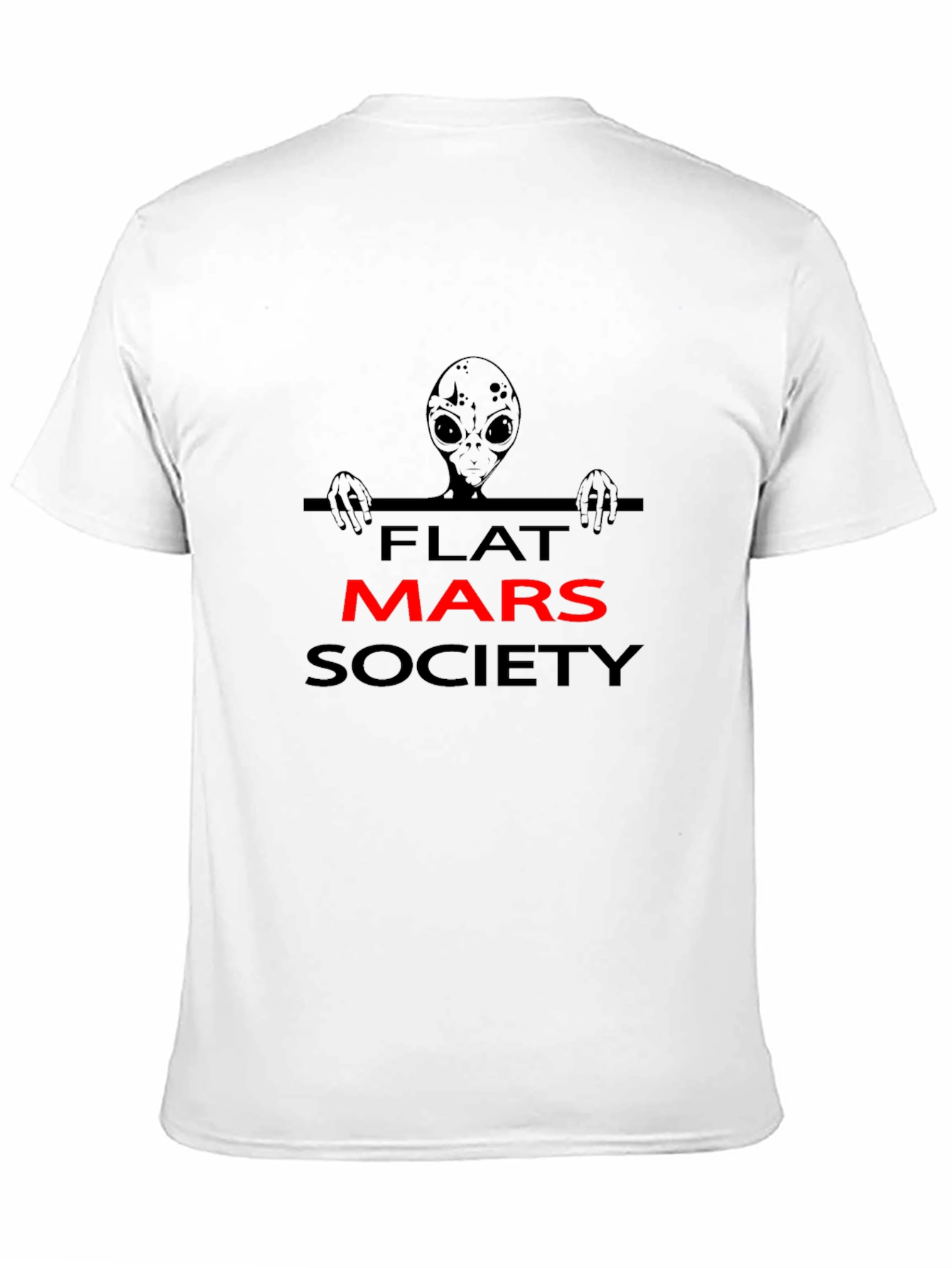 Camiseta Negra Alienígena Flat Mars Society