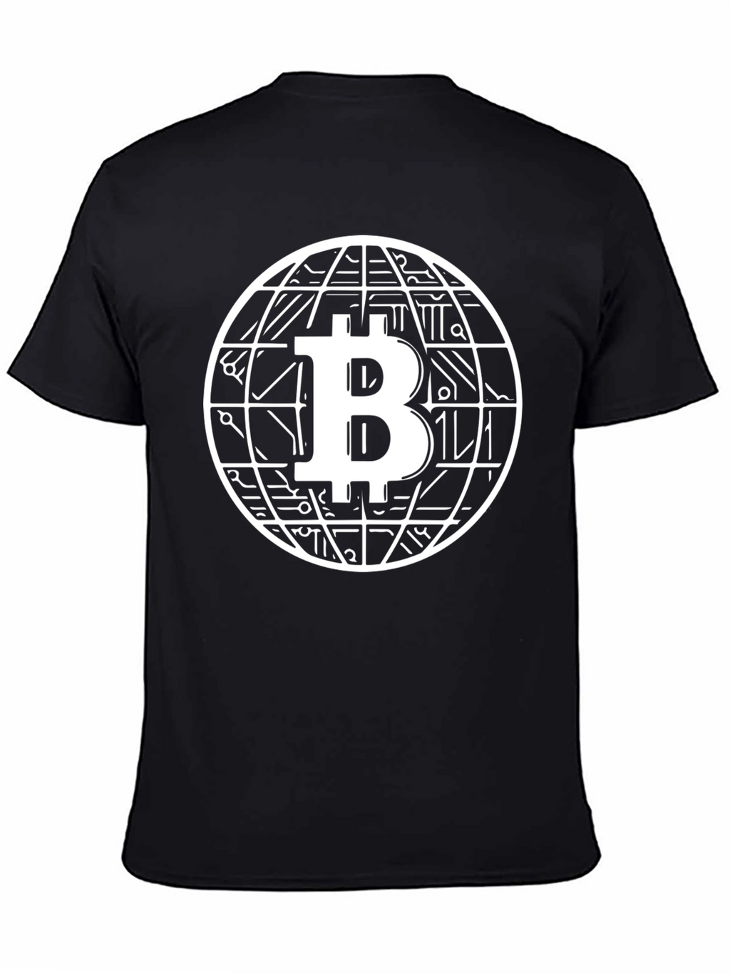 Camiseta Bitcoin Globe Diseño Innovador