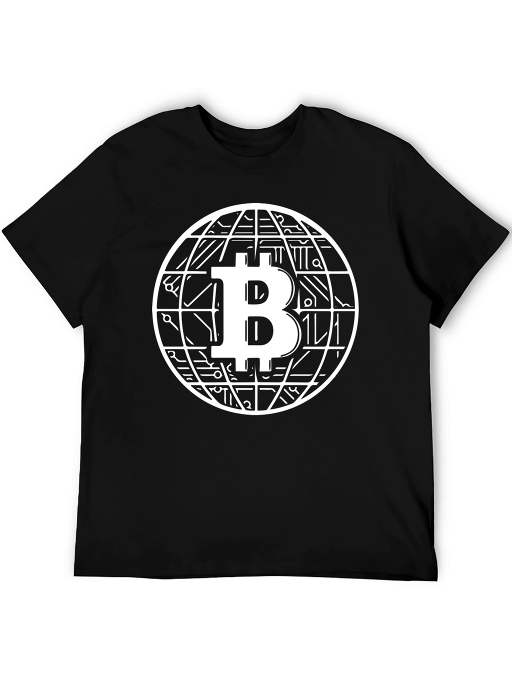 Camiseta Bitcoin Globe Diseño Innovador