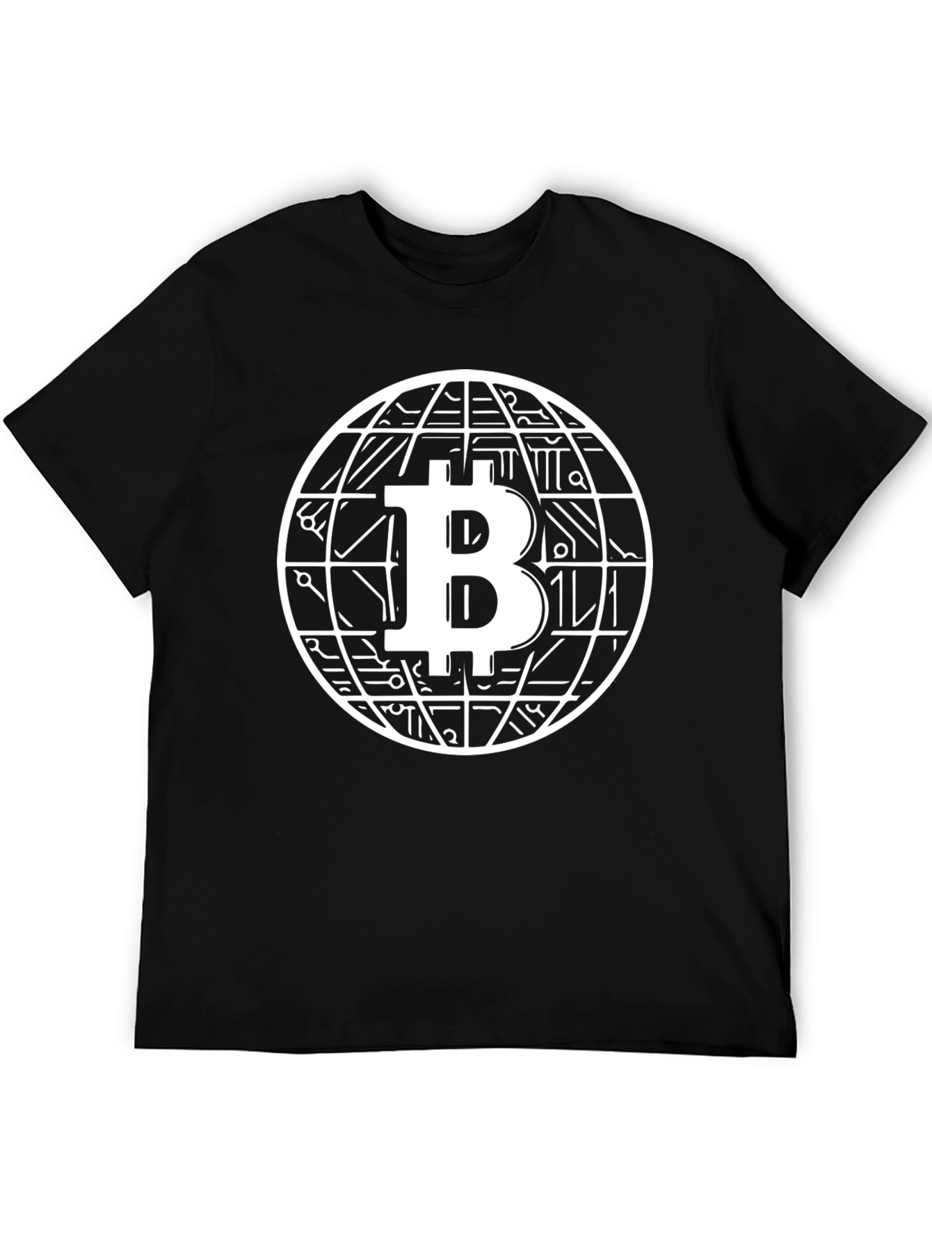 Camiseta Bitcoin Globe Diseño Innovador