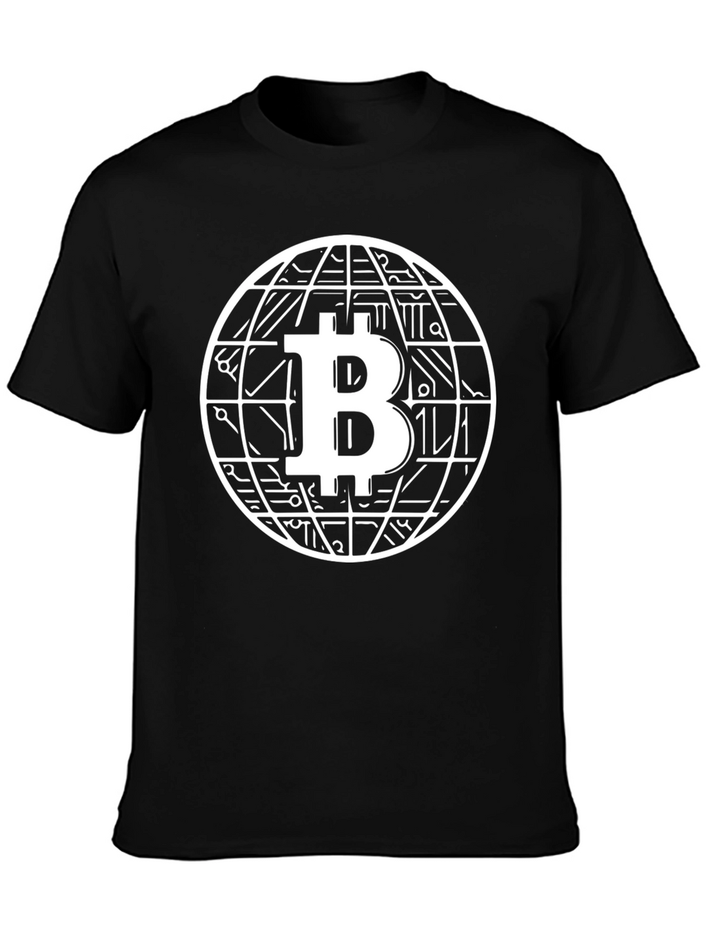 Camiseta Bitcoin Globe Diseño Innovador