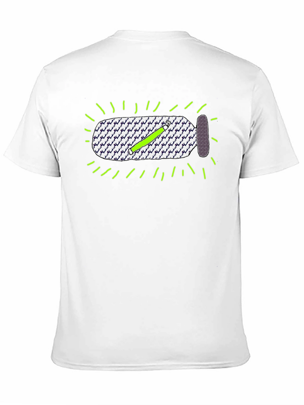 Camiseta Negra con Diseño de Batería Recargable