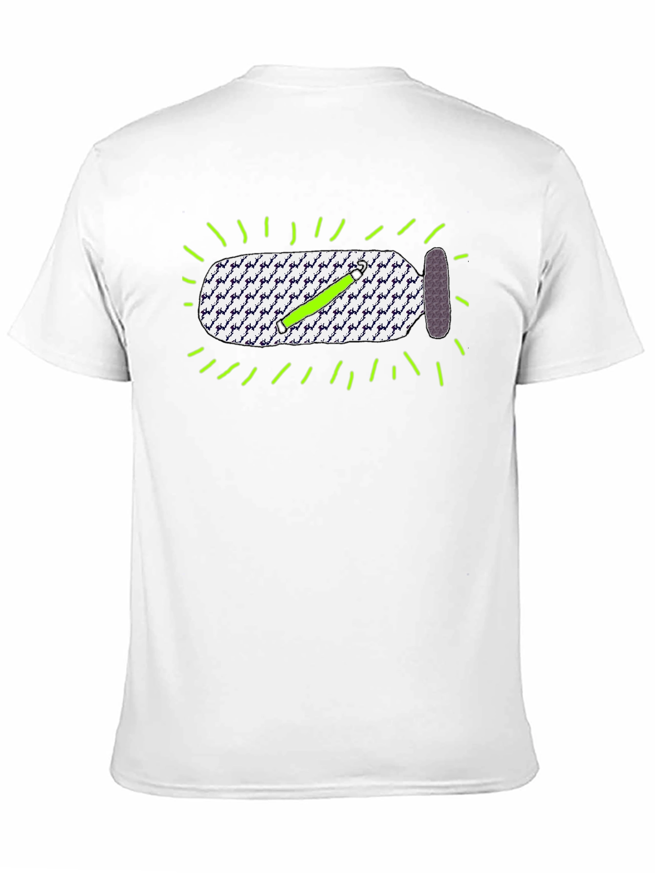 Camiseta Negra con Diseño de Batería Recargable