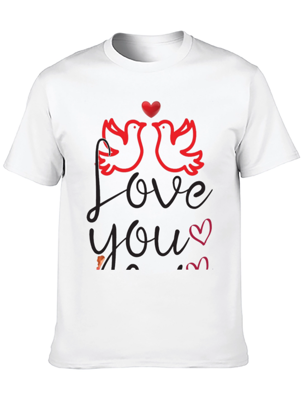 Camiseta Negra Amor y Palomas