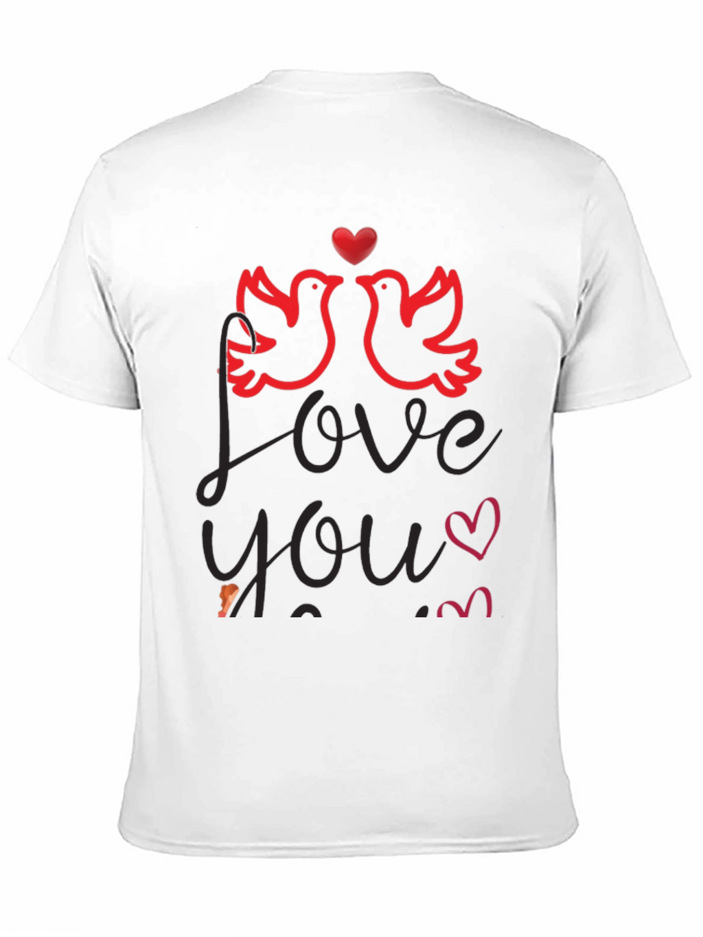 Camiseta Negra Amor y Palomas