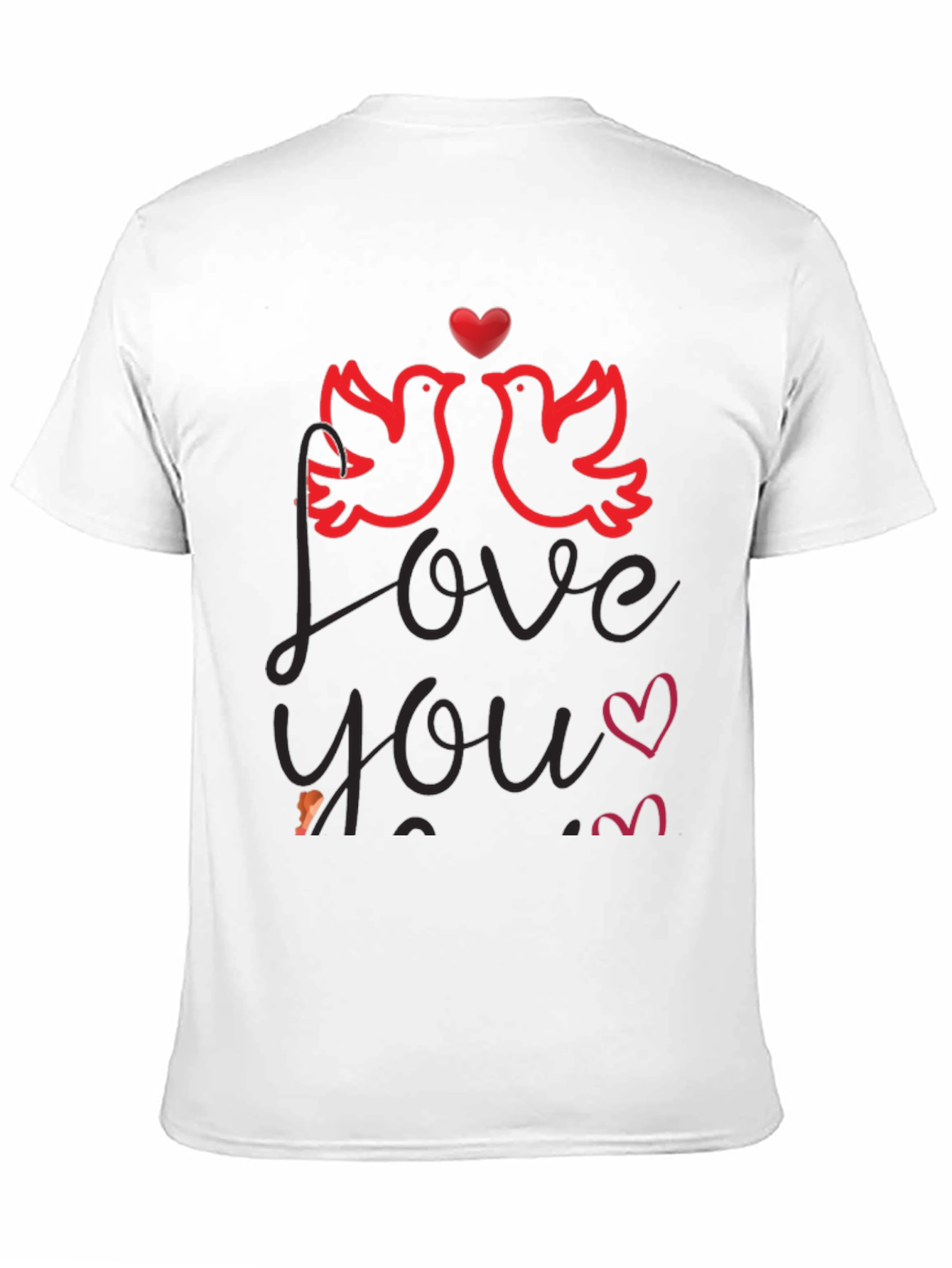 Camiseta Negra Amor y Palomas