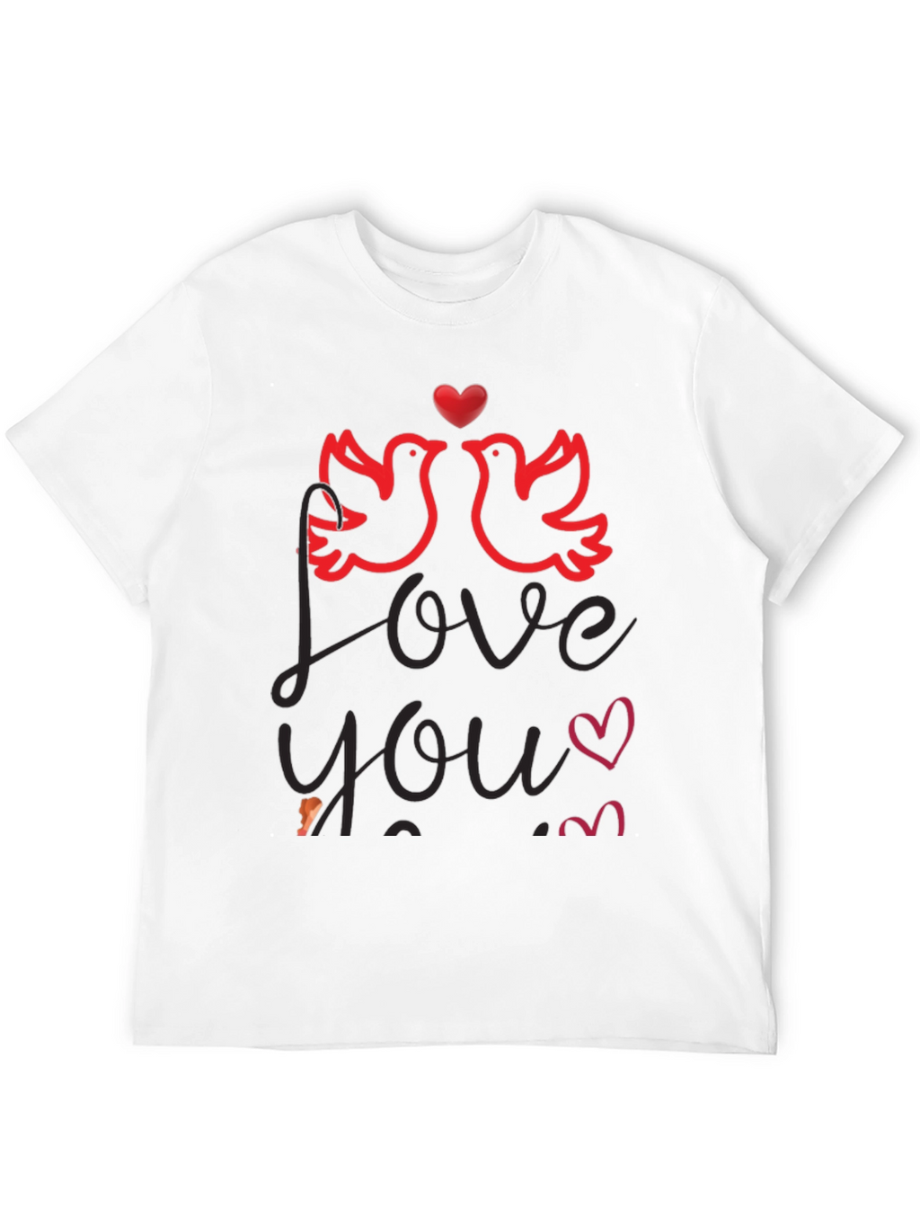 Camiseta Negra Amor y Palomas