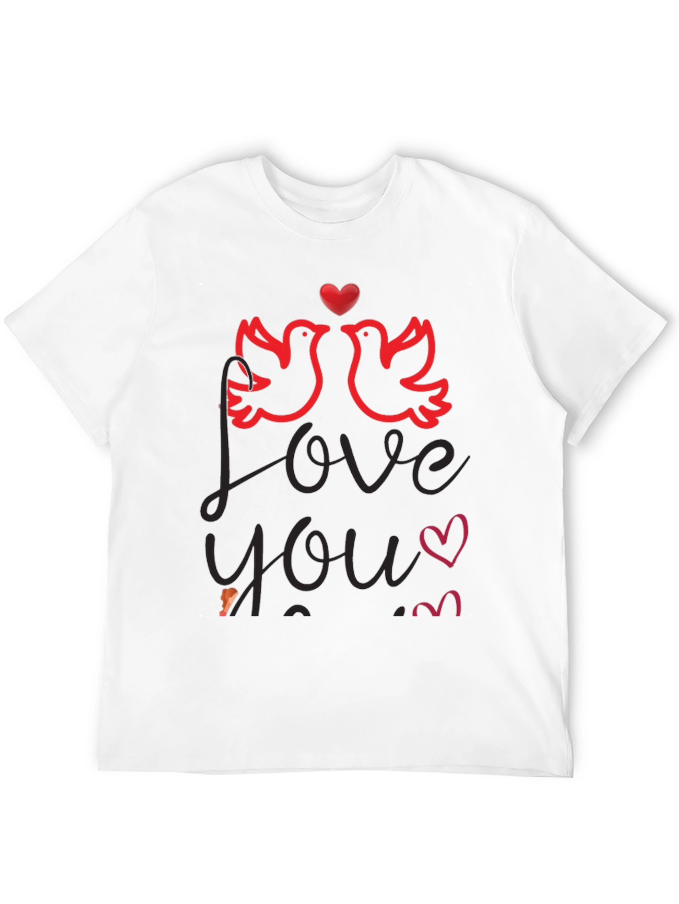 Camiseta Negra Amor y Palomas