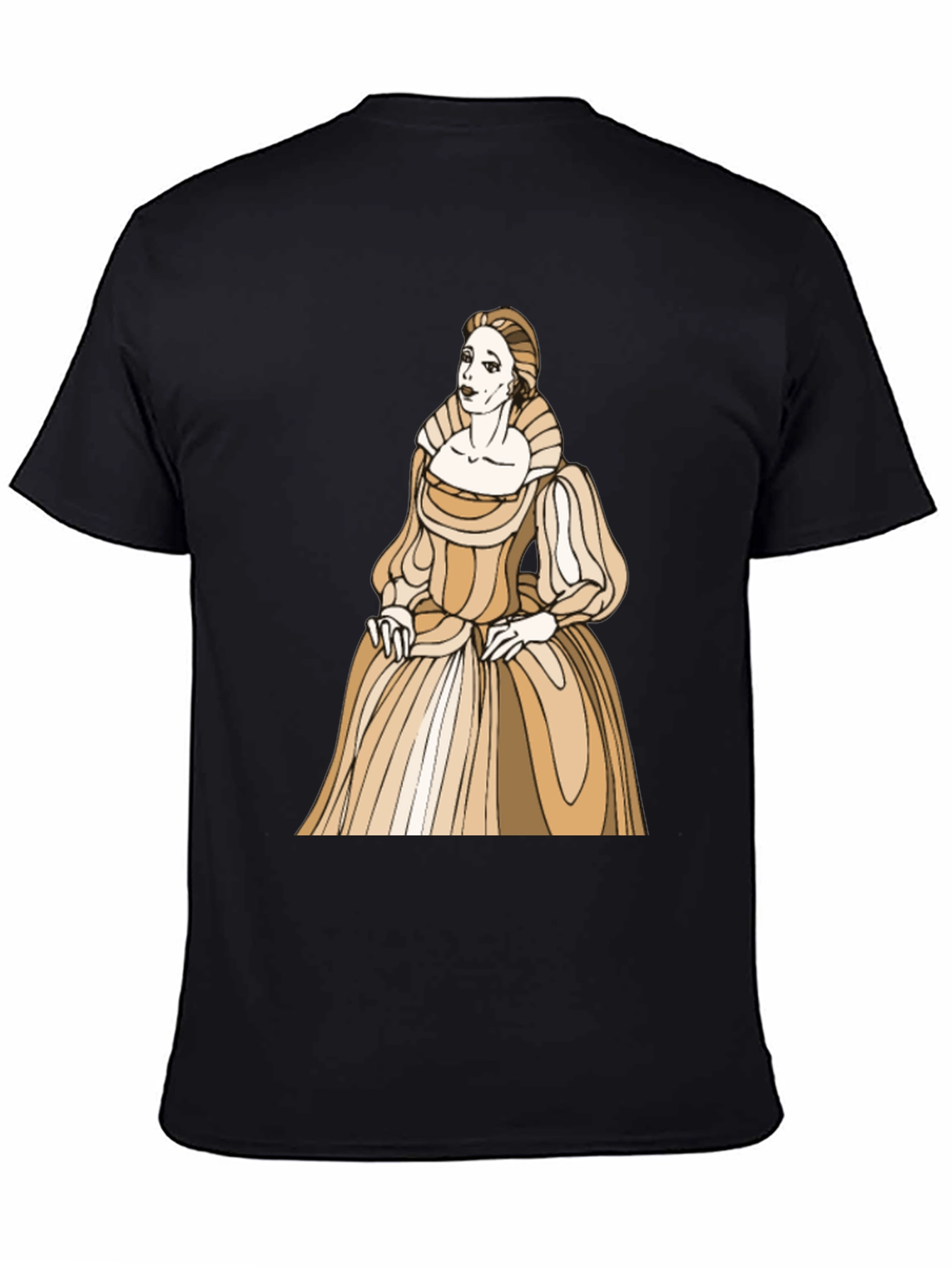 Camiseta Negra con Diseño de Época