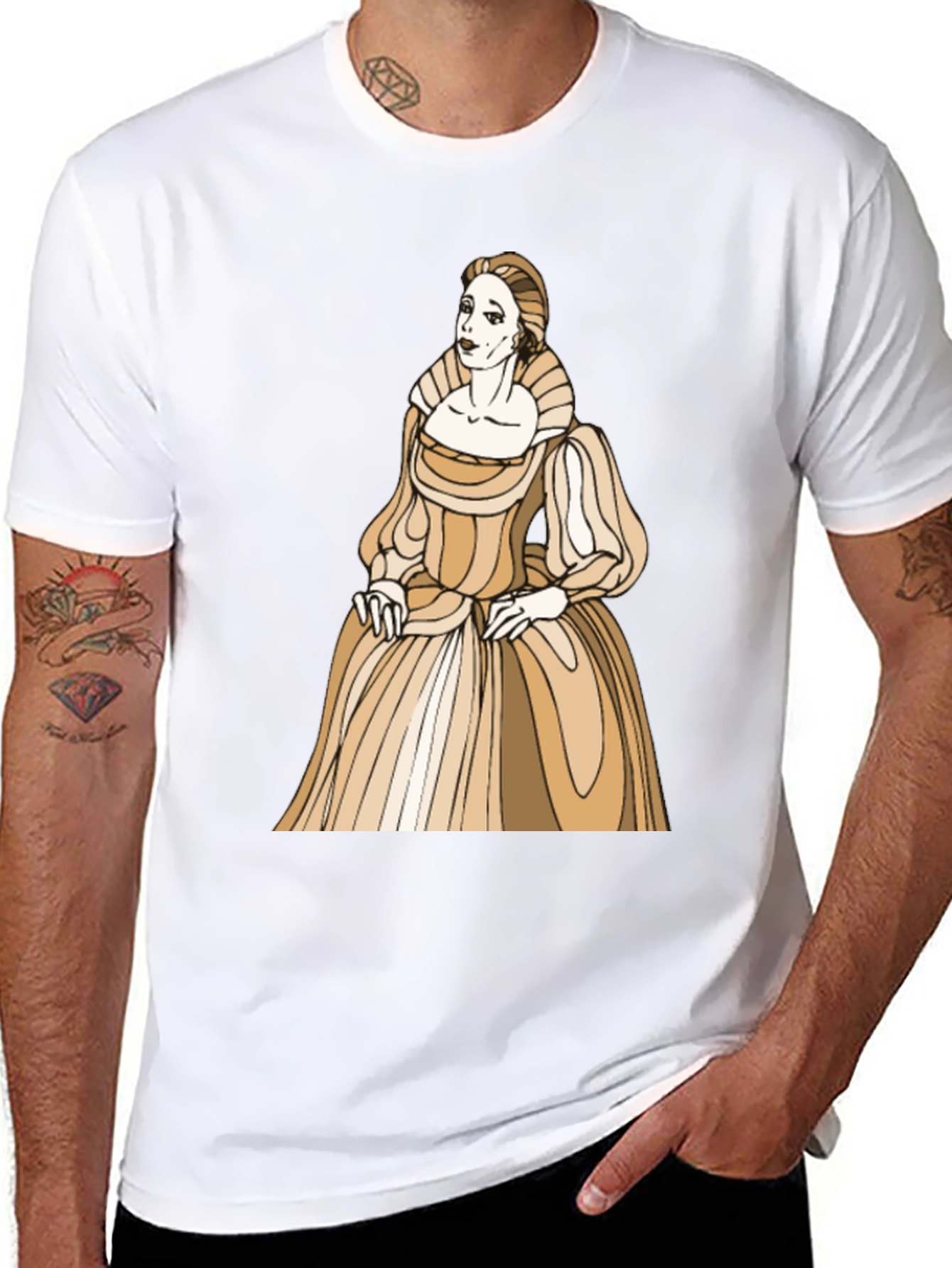 Camiseta Negra con Diseño de Época